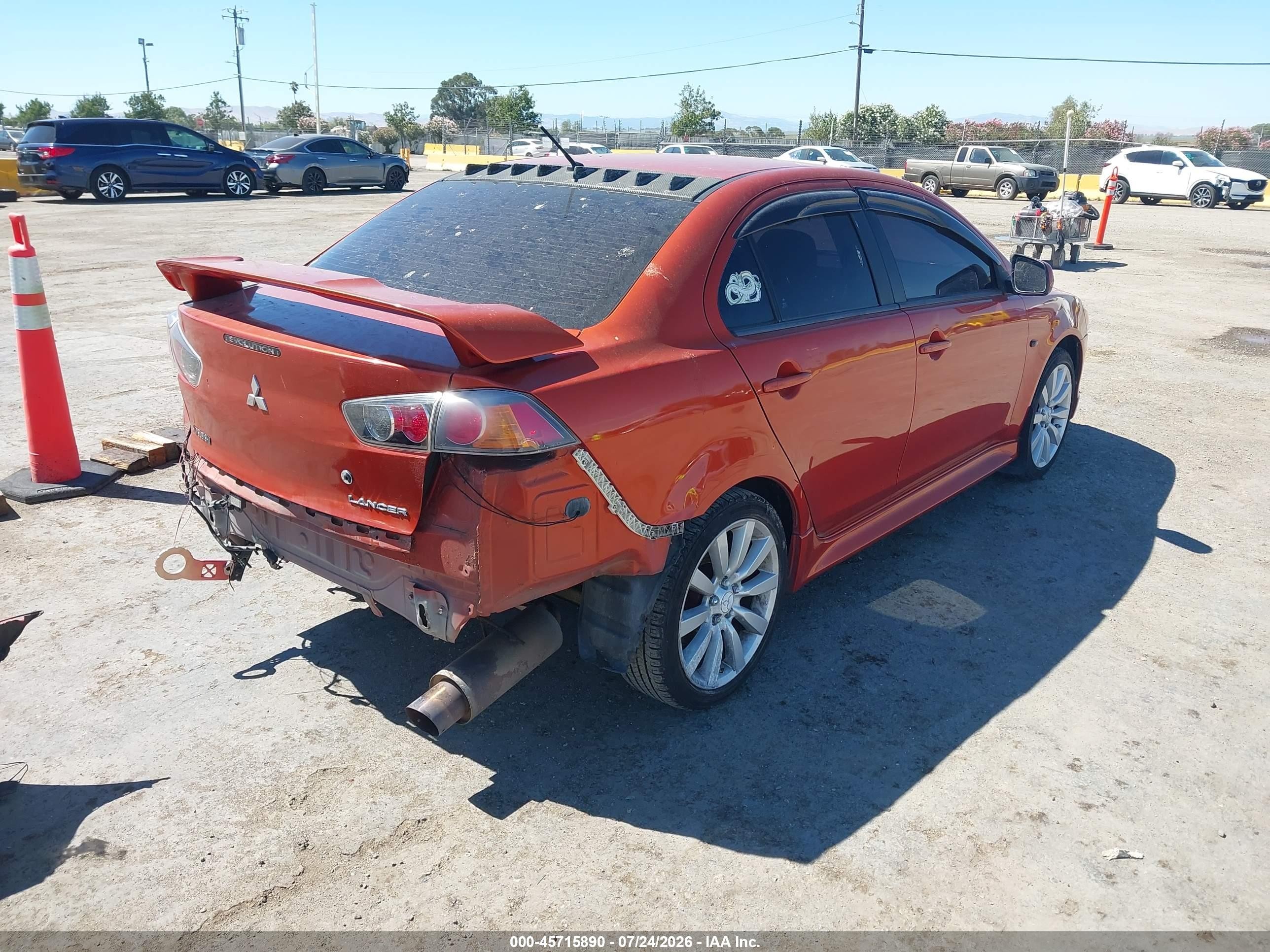 2011 Mitsubishi Lancer Gts Orange vin: JA32U8FW7BU041534