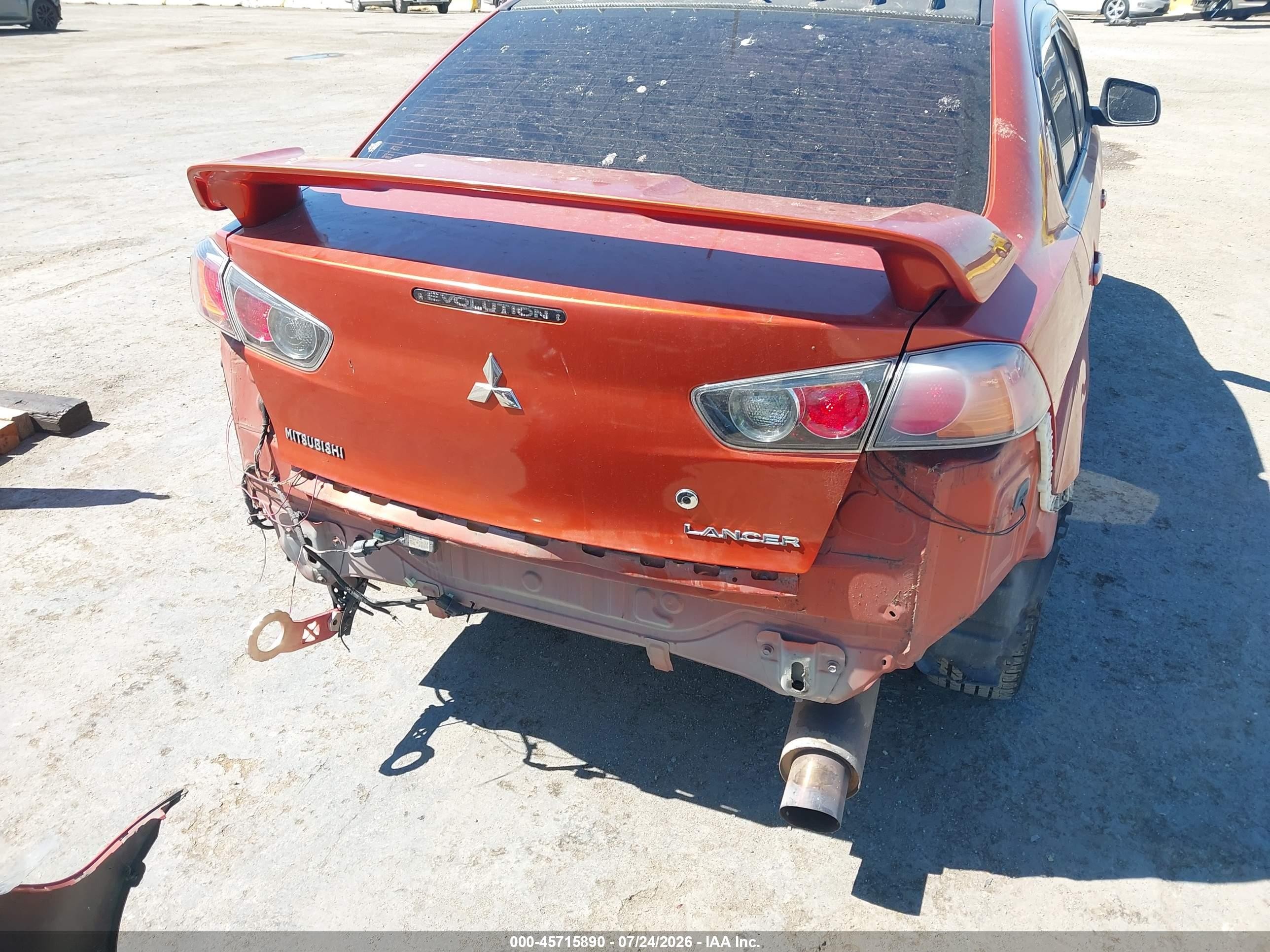 2011 Mitsubishi Lancer Gts Orange vin: JA32U8FW7BU041534