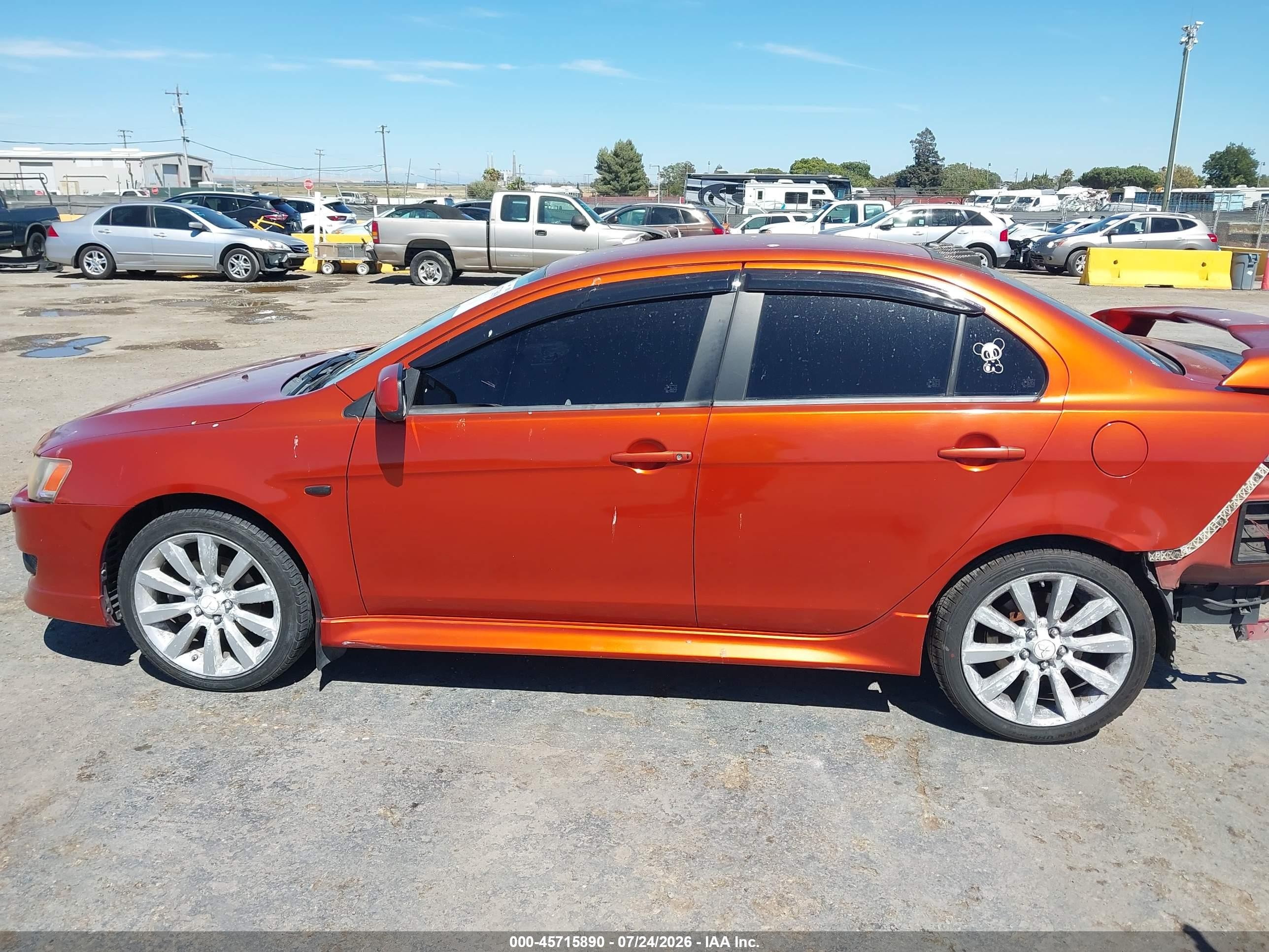 2011 Mitsubishi Lancer Gts Orange vin: JA32U8FW7BU041534