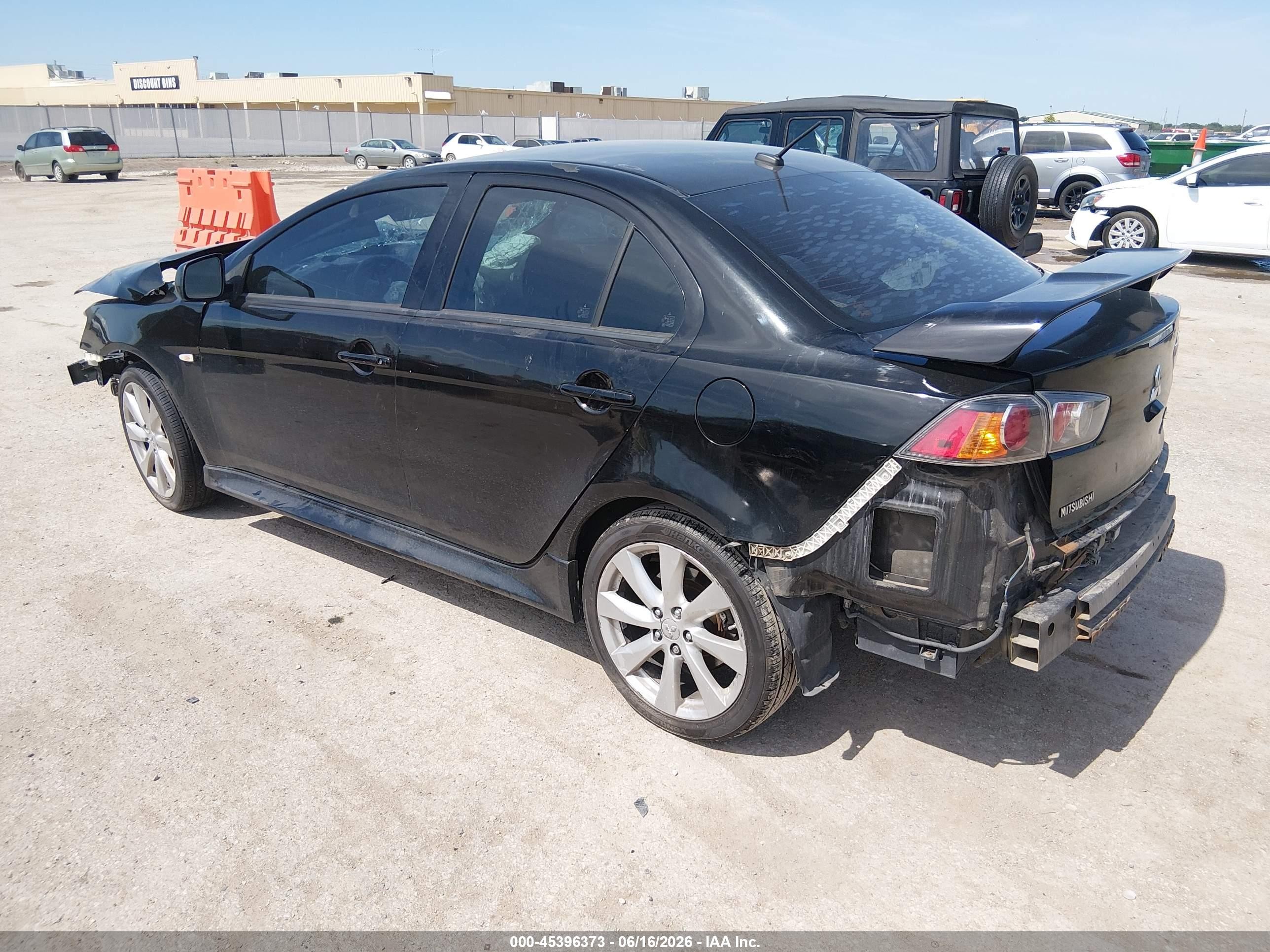 2014 Mitsubishi Lancer Gt Black vin: JA32U8FW7EU022924