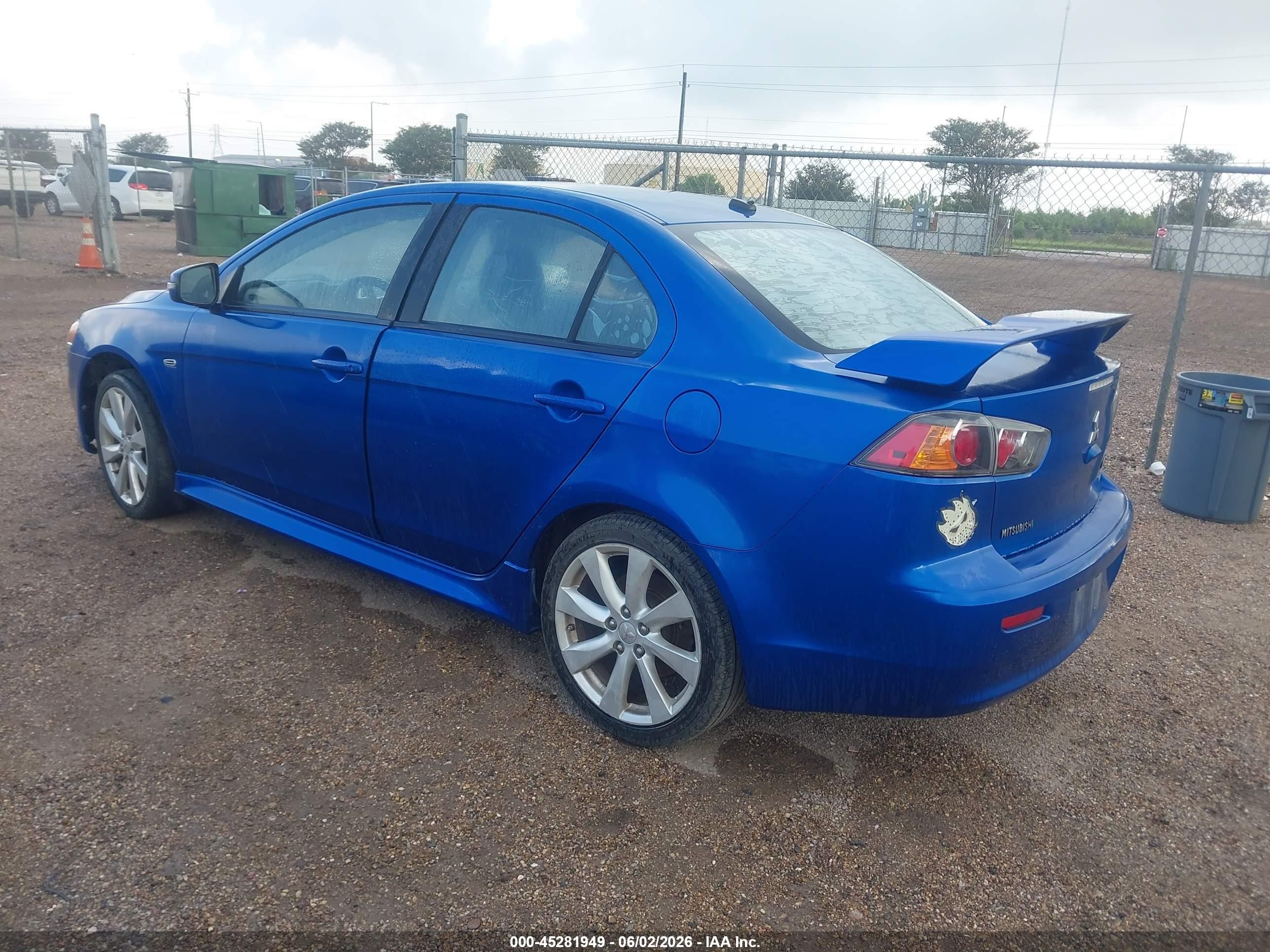 2015 Mitsubishi Lancer Gt Blue vin: JA32U8FW7FU005817