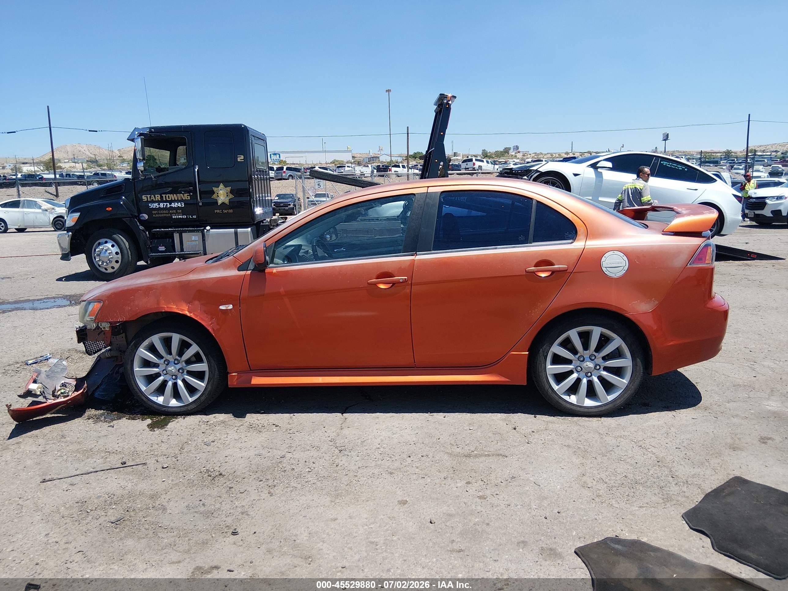 2011 Mitsubishi Lancer Gts Orange vin: JA32U8FW8BU016447
