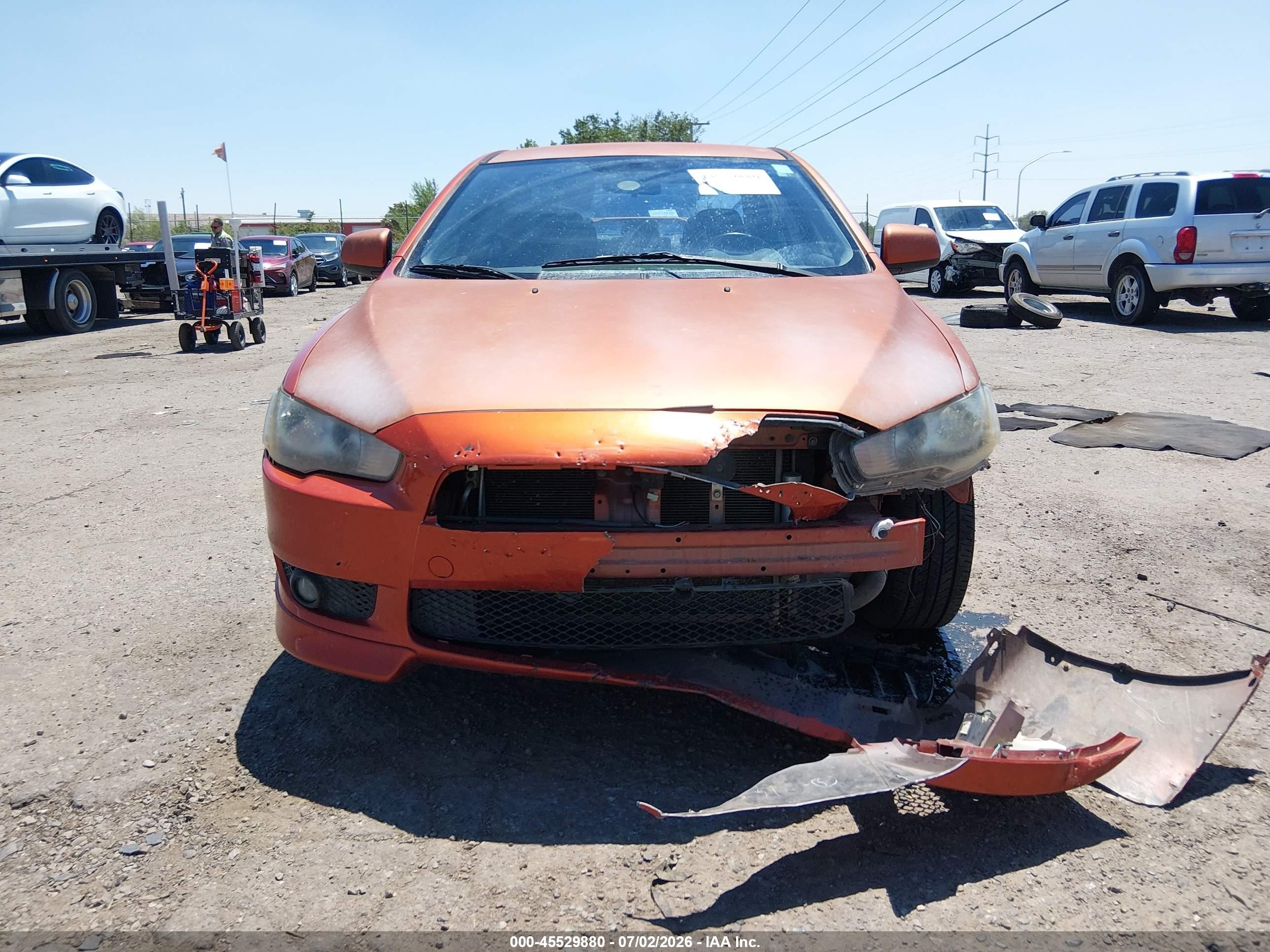 2011 Mitsubishi Lancer Gts Orange vin: JA32U8FW8BU016447