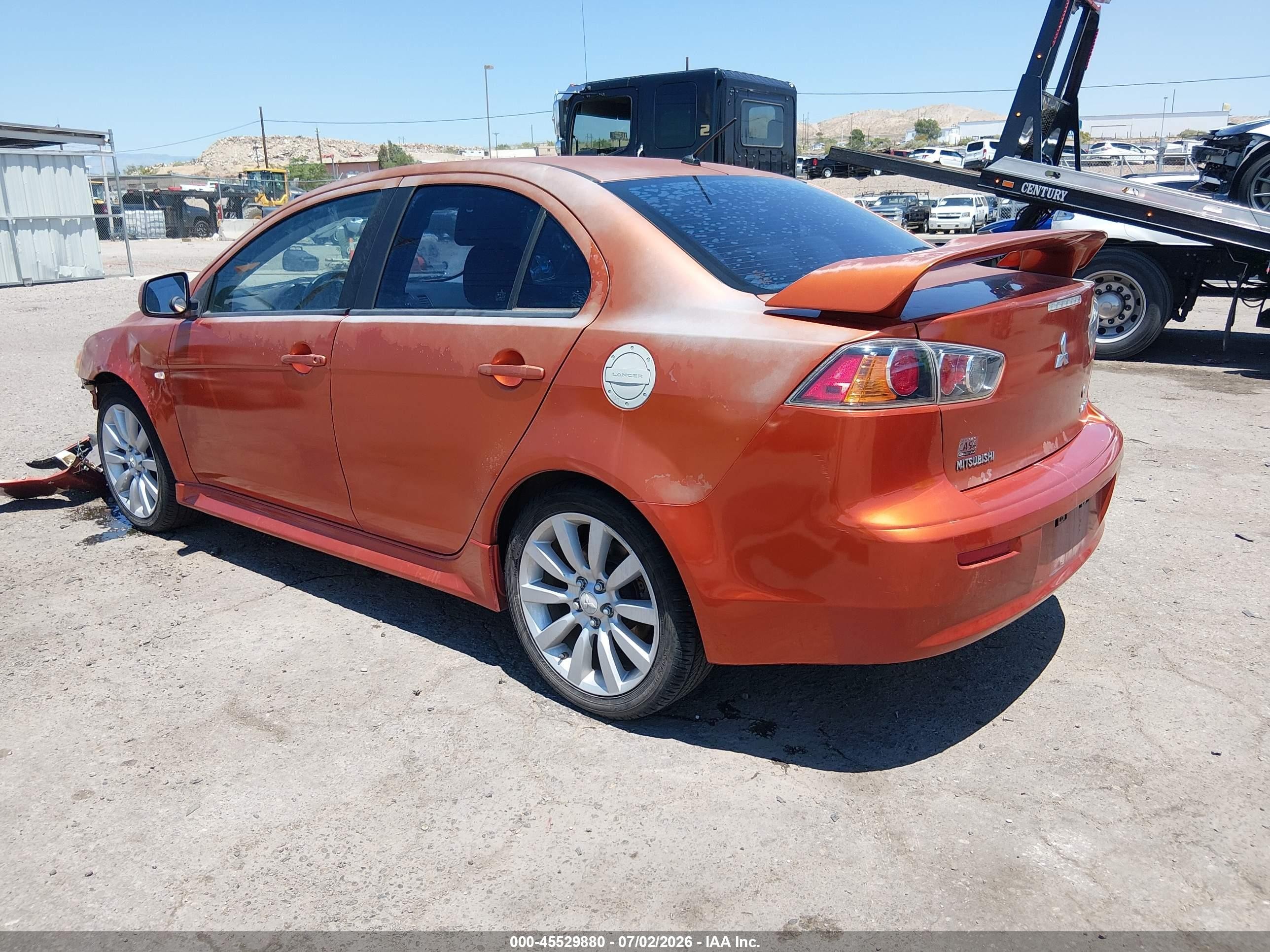 2011 Mitsubishi Lancer Gts Orange vin: JA32U8FW8BU016447