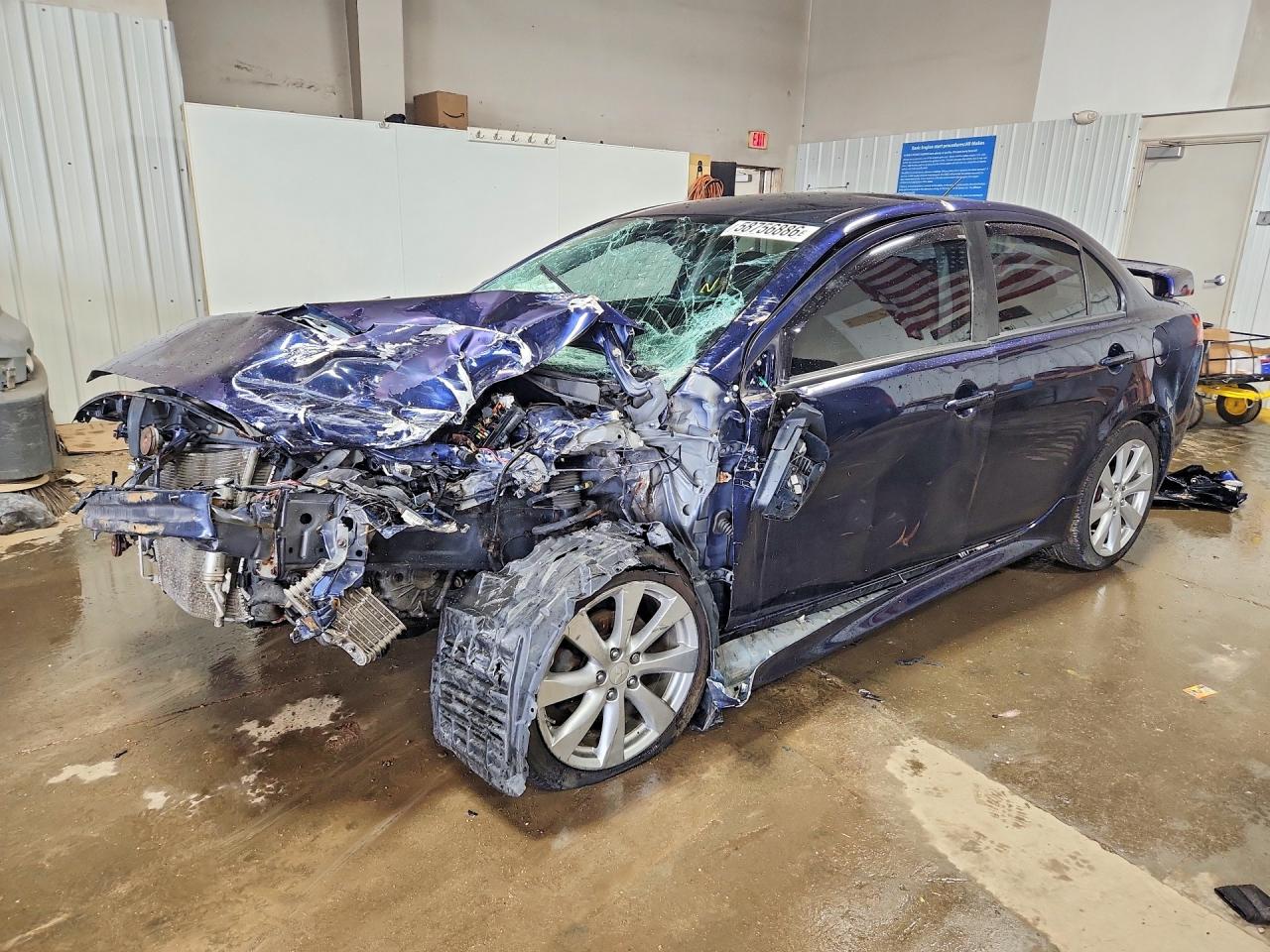 2013 Mitsubishi Lancer Gt Blue vin: JA32U8FW8DU008822