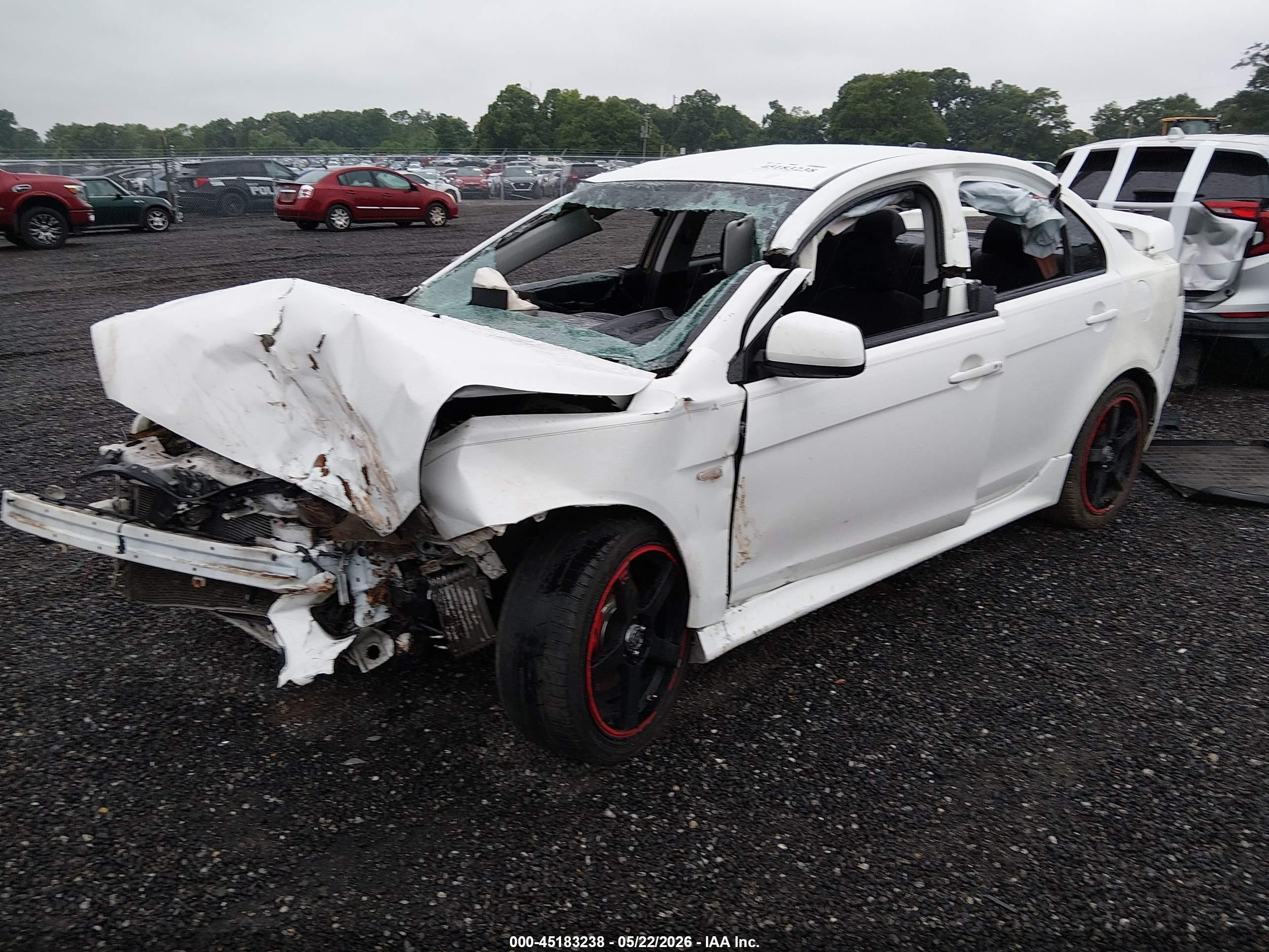 2014 Mitsubishi Lancer Gt White vin: JA32U8FW9EU011813