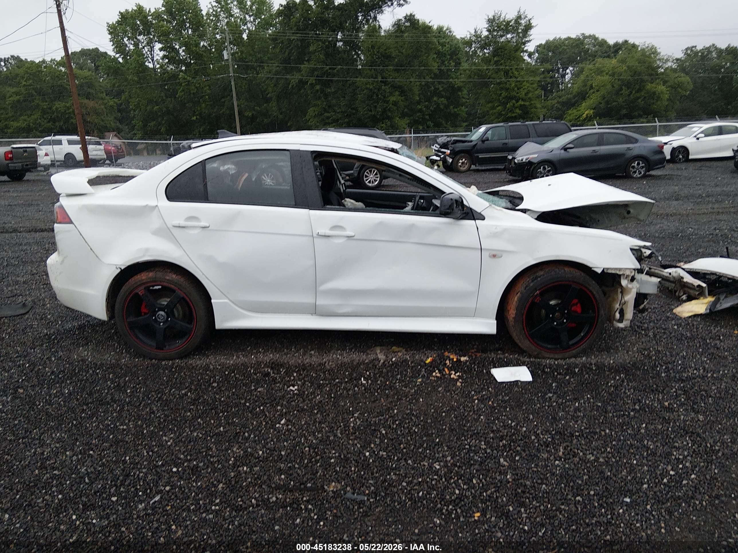 2014 Mitsubishi Lancer Gt White vin: JA32U8FW9EU011813