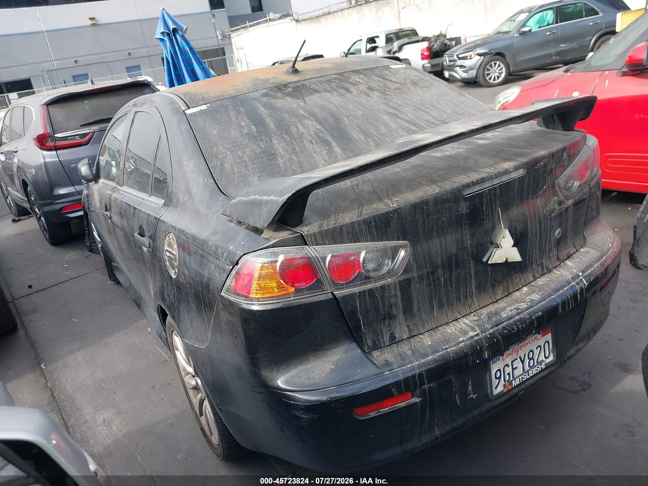2011 Mitsubishi Lancer Gts Черный vin: JA32U8FWXBU044900