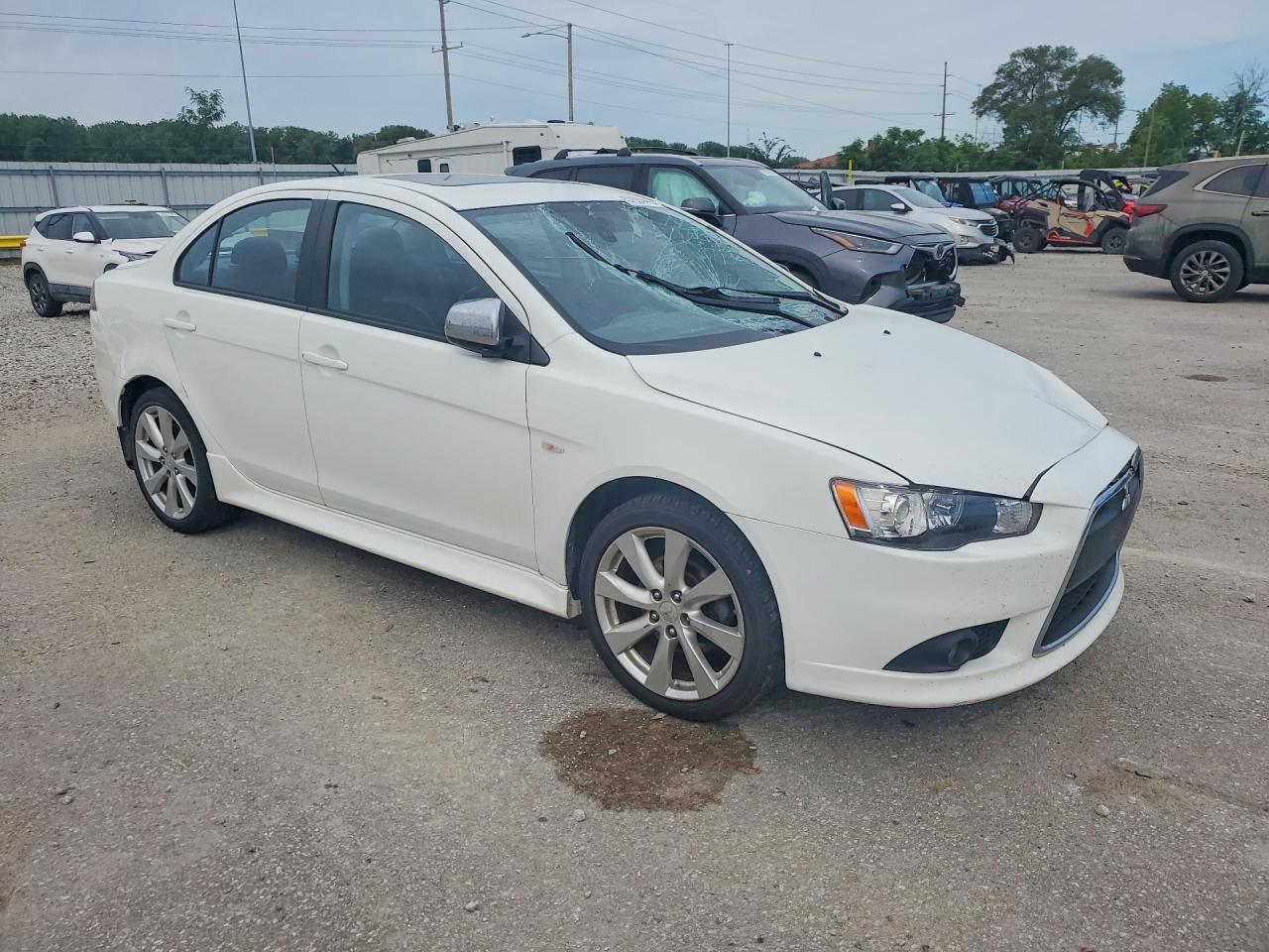 2012 Mitsubishi Lancer Gt White vin: JA32U8FWXCU015303