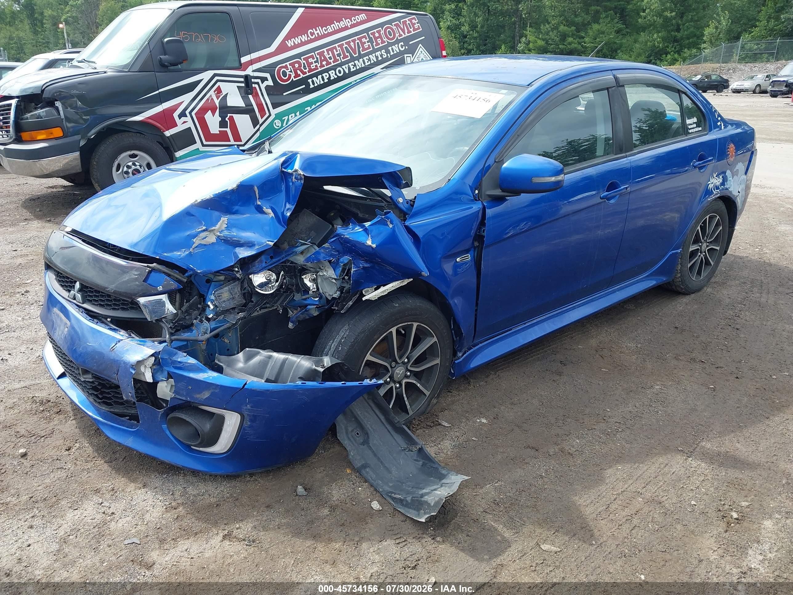 2017 Mitsubishi Lancer Es Blue vin: JA32V2FW6HU009435