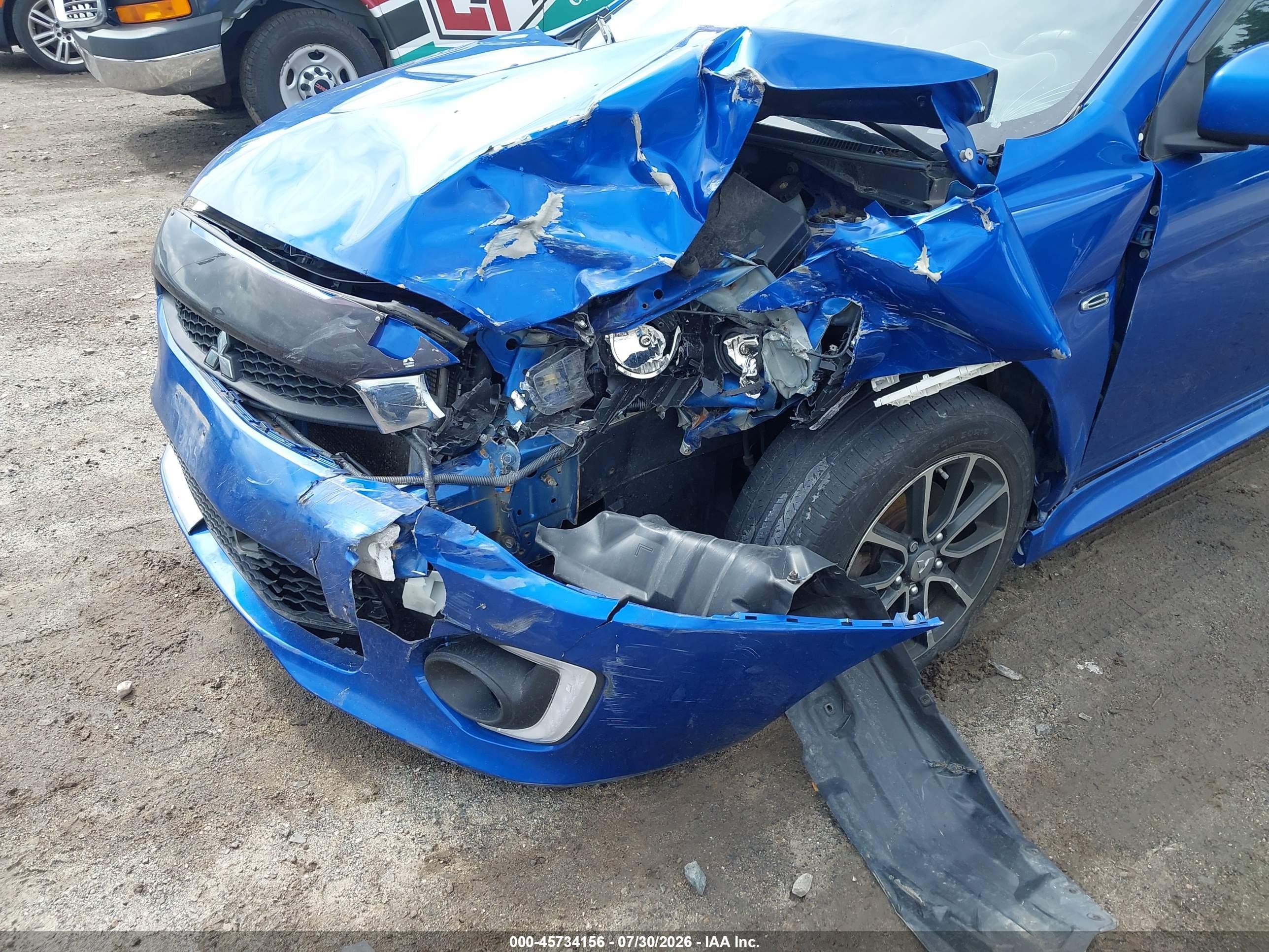 2017 Mitsubishi Lancer Es Blue vin: JA32V2FW6HU009435