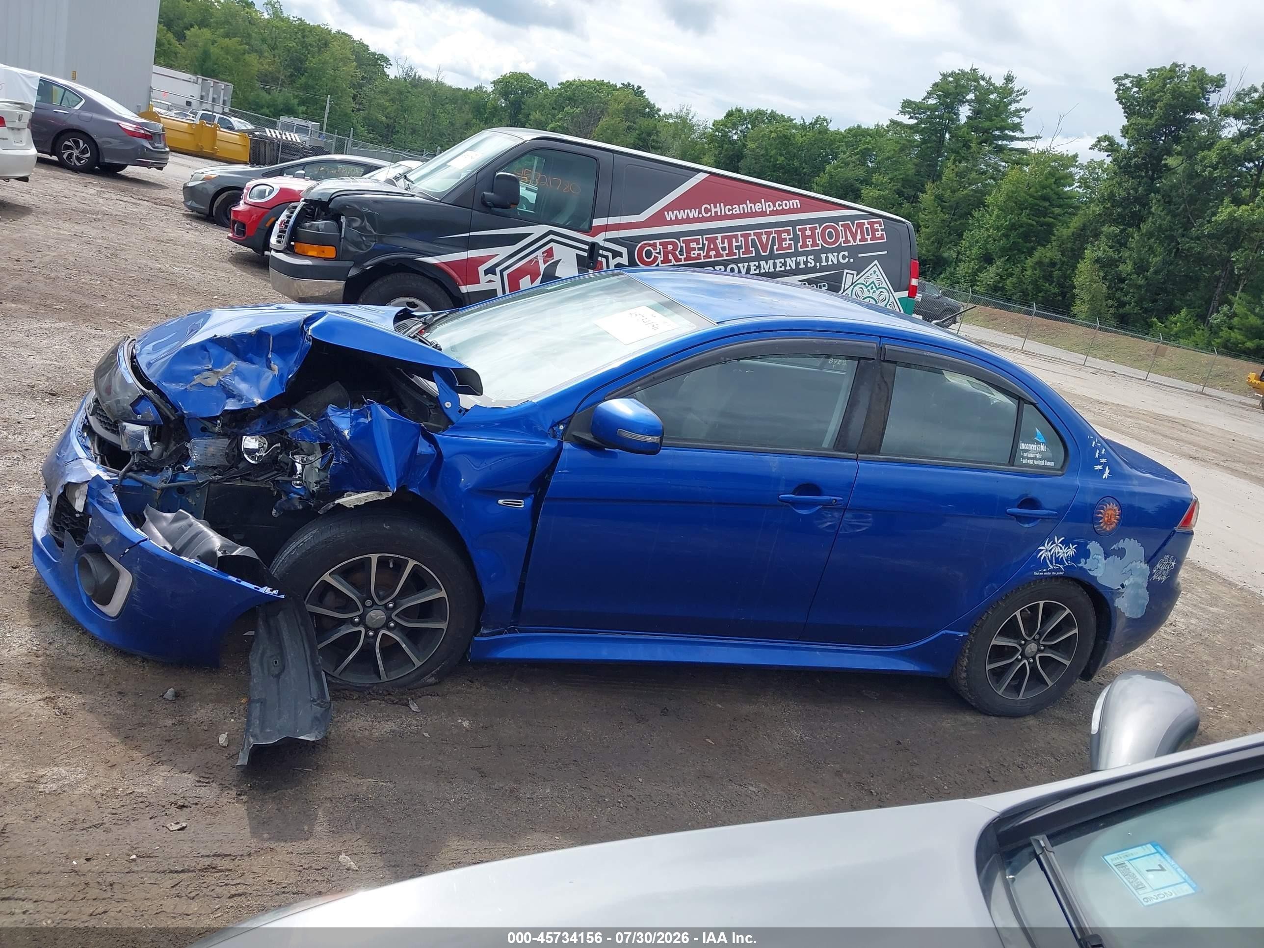 2017 Mitsubishi Lancer Es Blue vin: JA32V2FW6HU009435