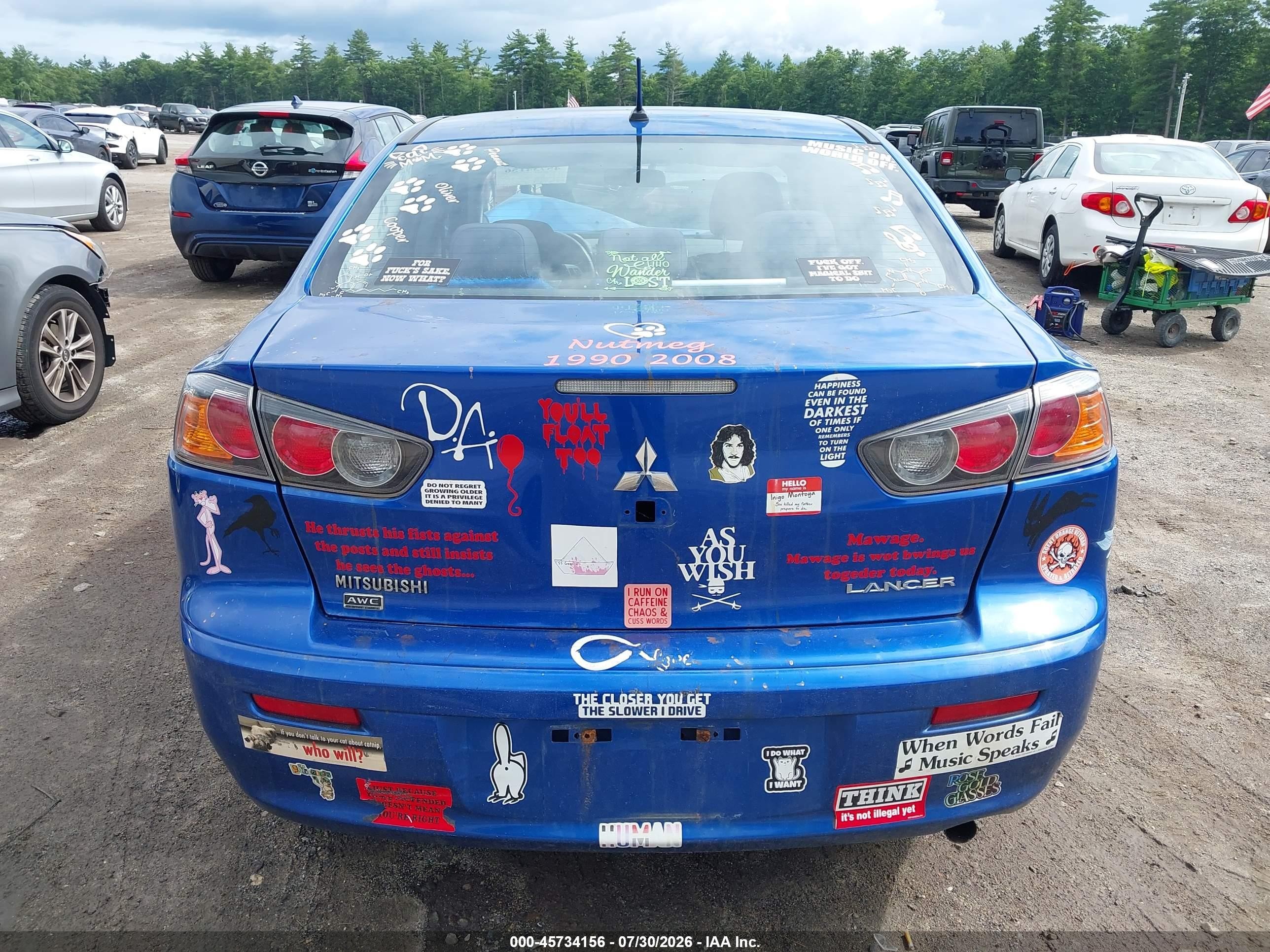 2017 Mitsubishi Lancer Es Blue vin: JA32V2FW6HU009435