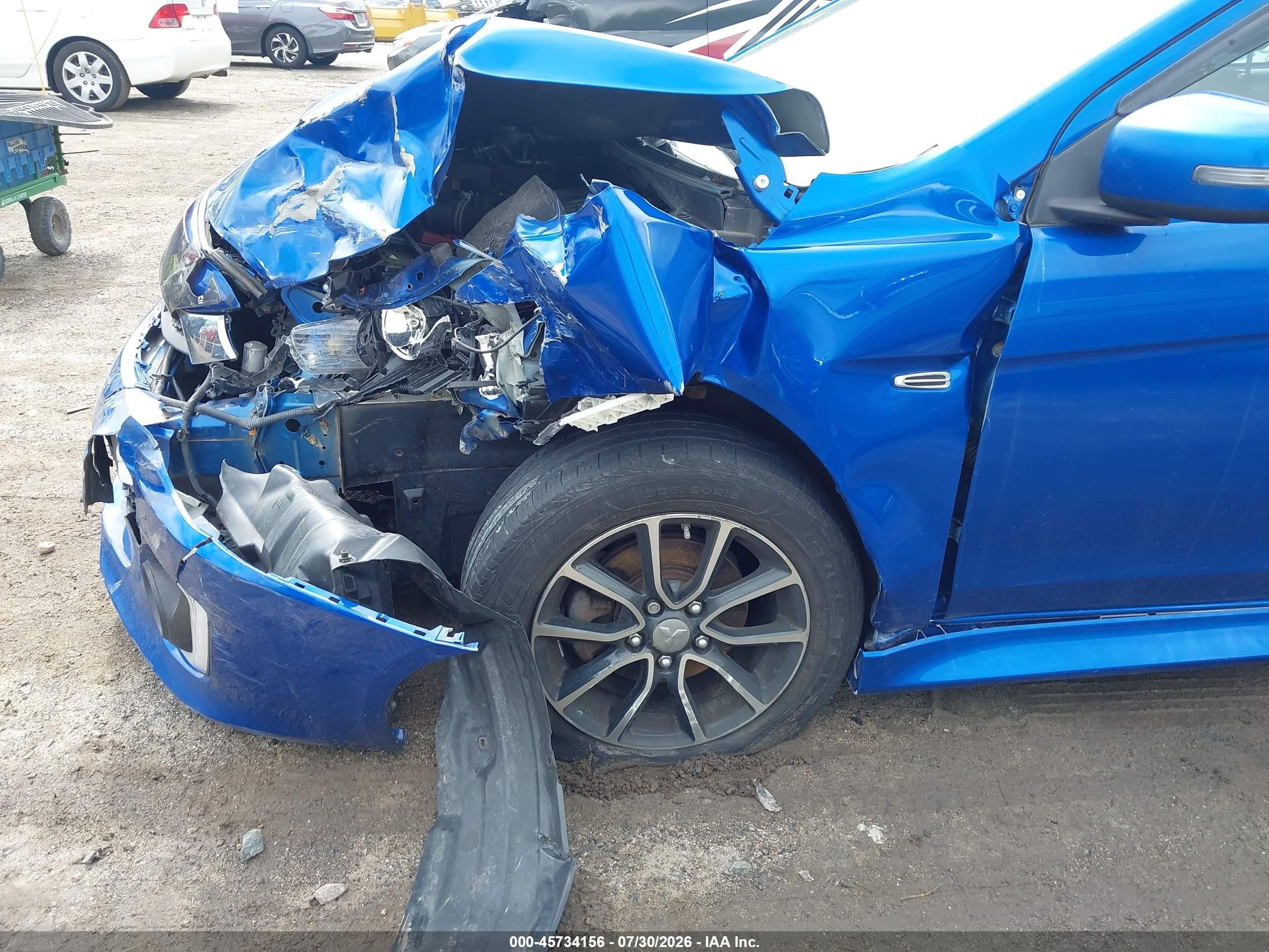 2017 Mitsubishi Lancer Es Blue vin: JA32V2FW6HU009435
