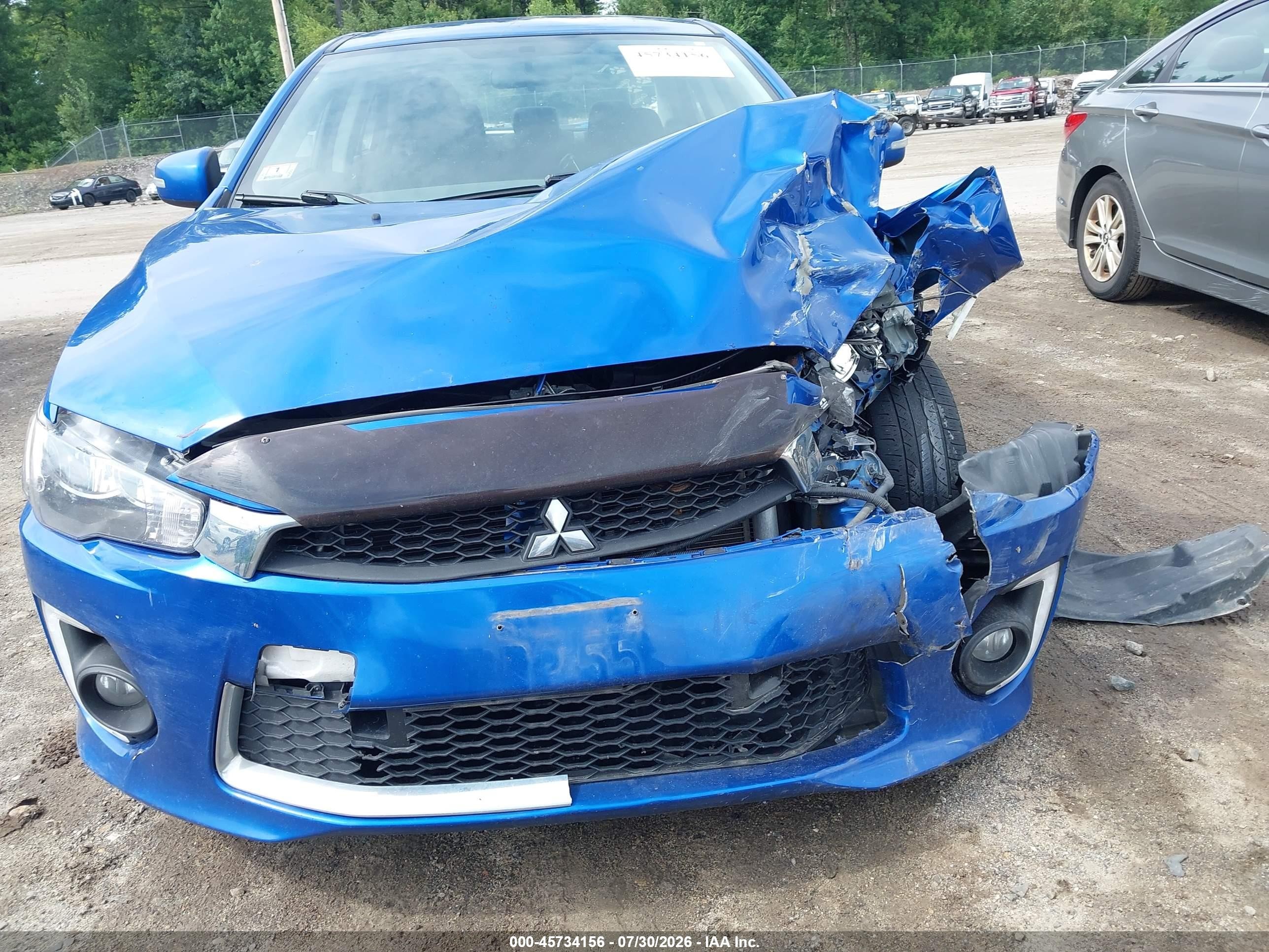 2017 Mitsubishi Lancer Es Blue vin: JA32V2FW6HU009435