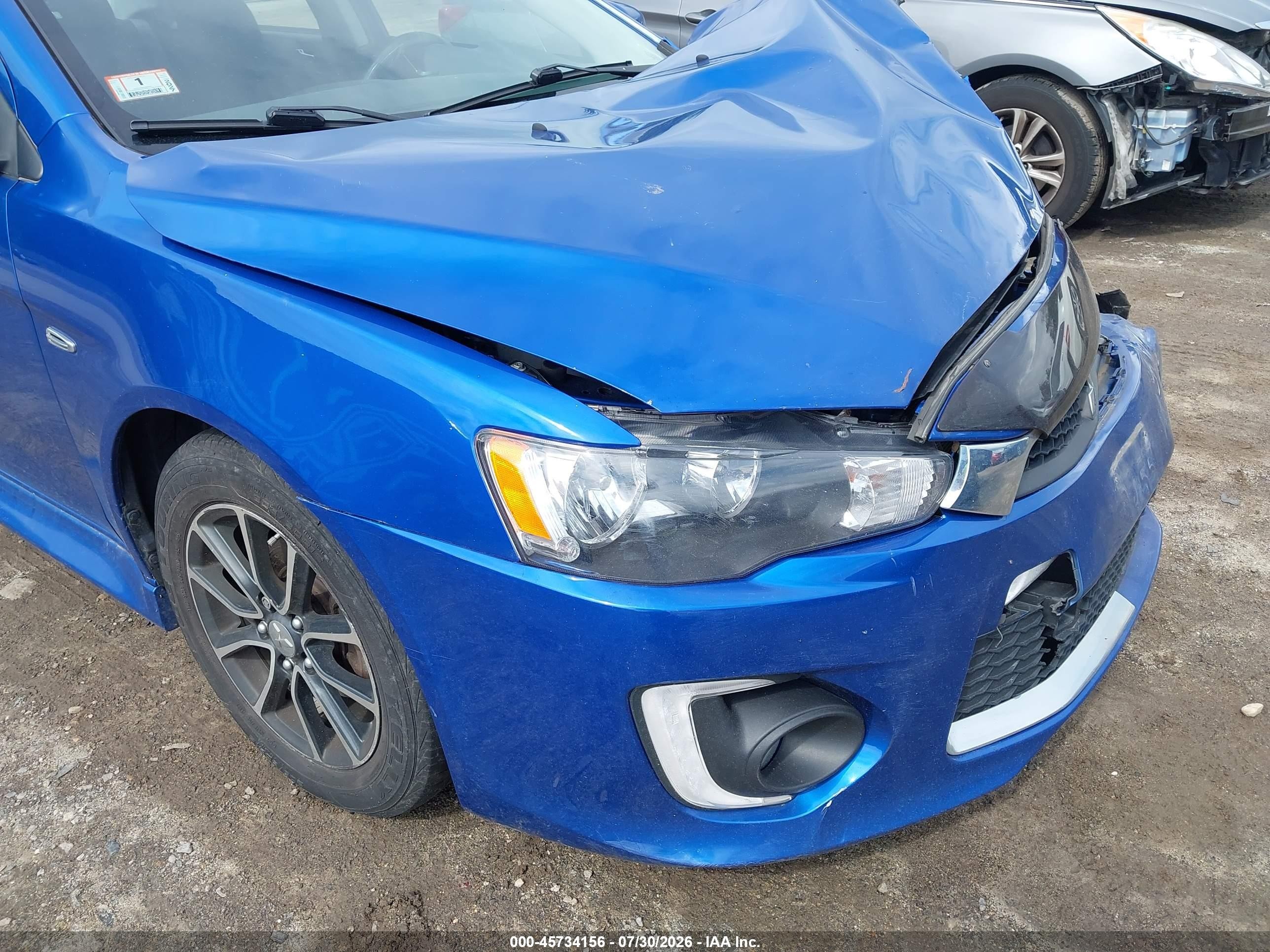 2017 Mitsubishi Lancer Es Blue vin: JA32V2FW6HU009435