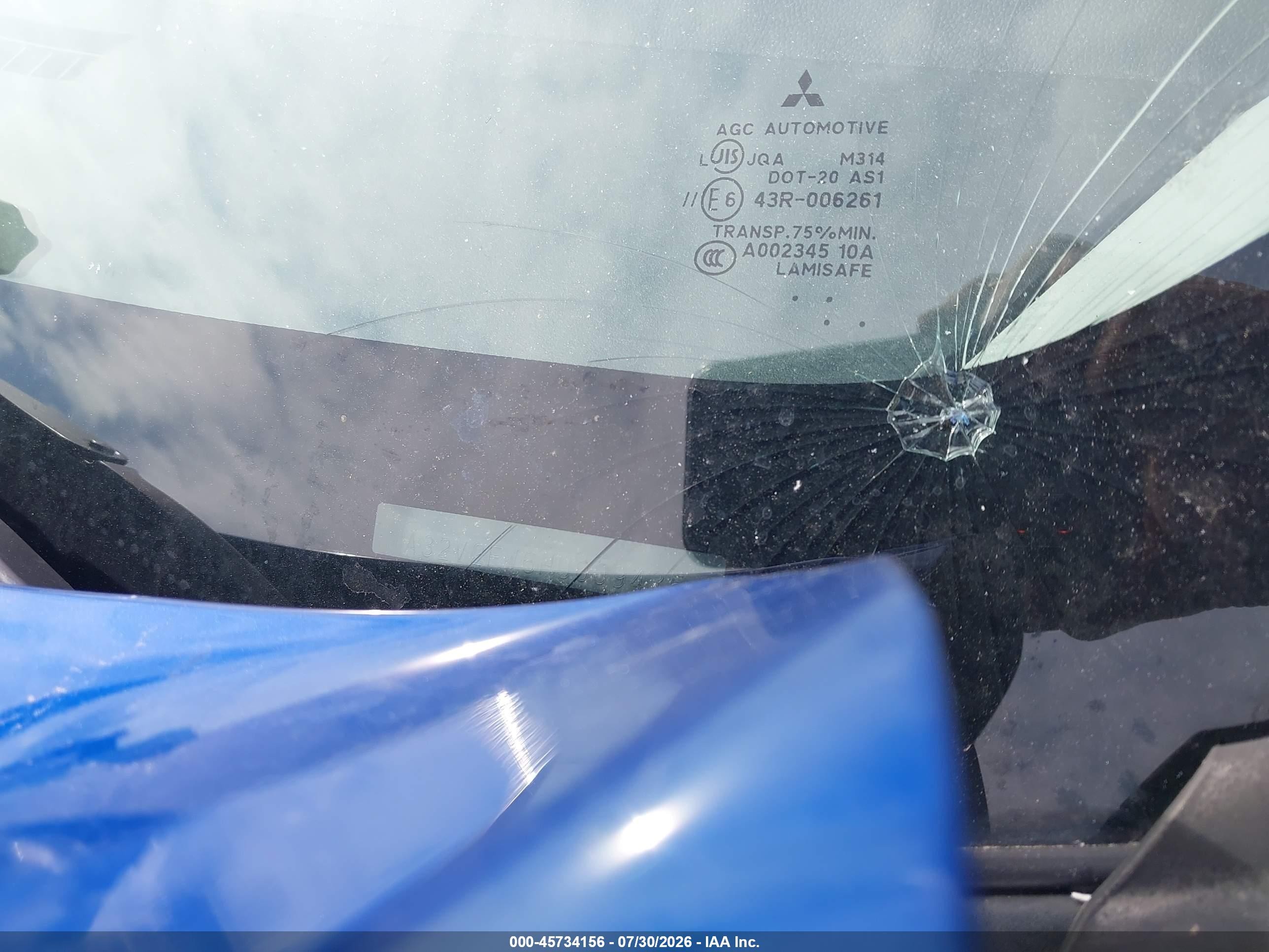 2017 Mitsubishi Lancer Es Blue vin: JA32V2FW6HU009435