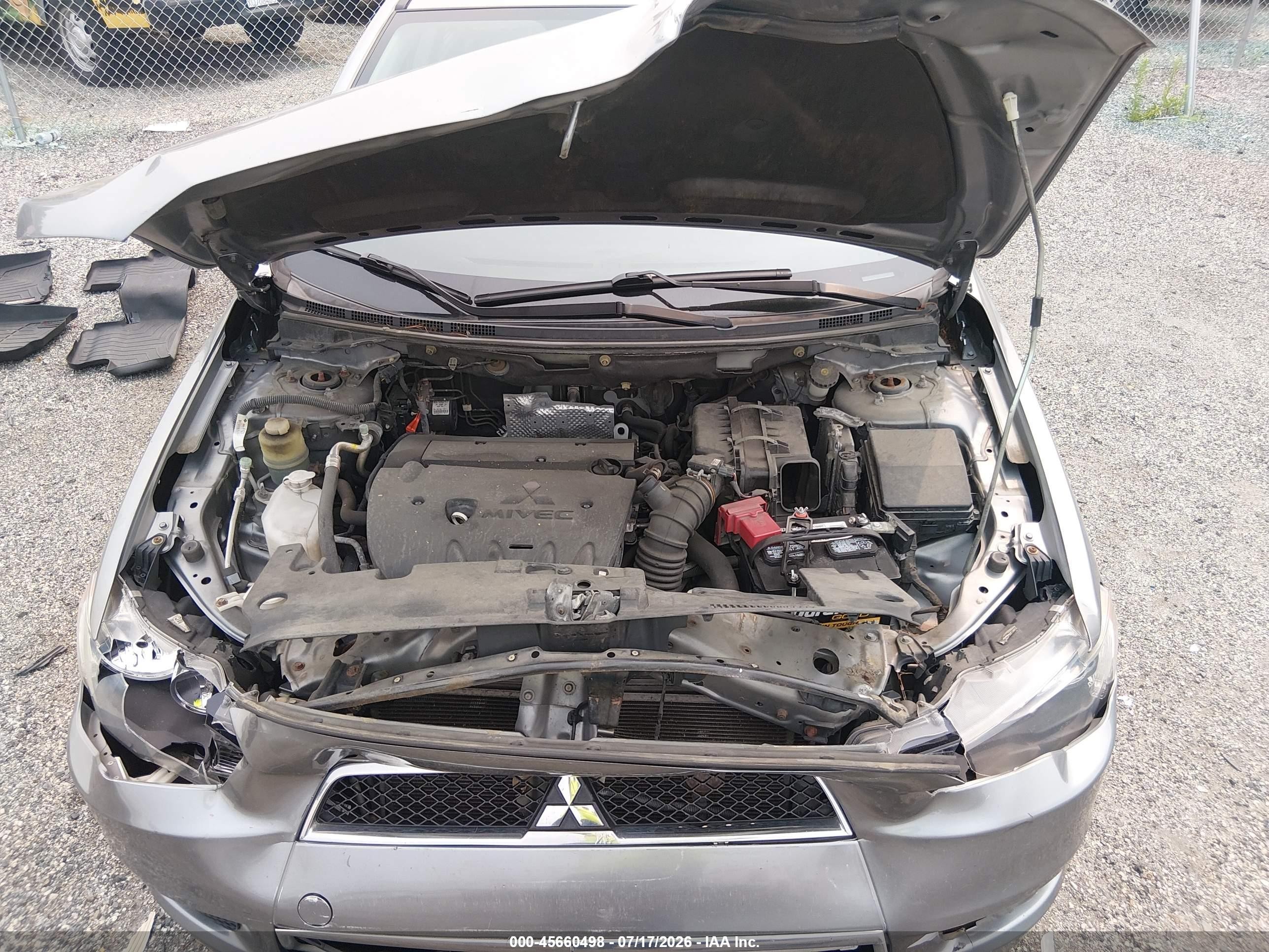 2012 Mitsubishi Lancer Se Gray vin: JA32V2FW8CU016413