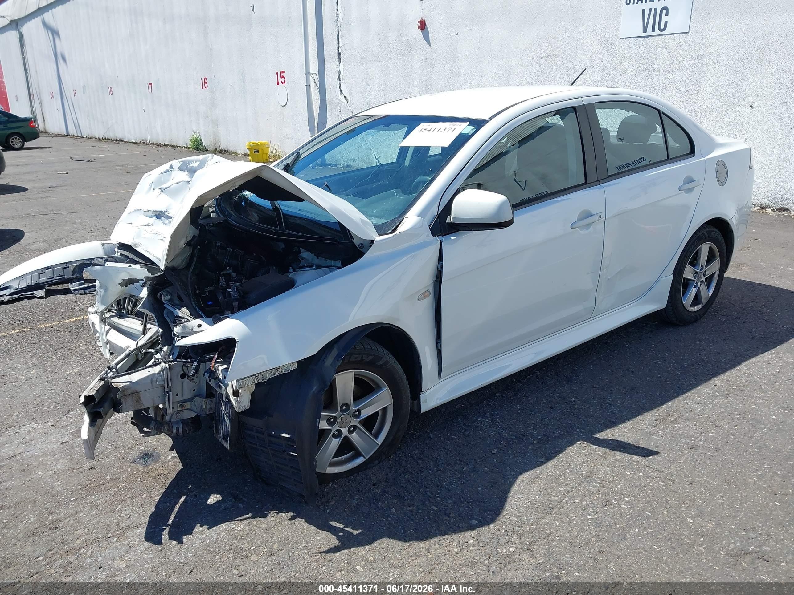 2013 Mitsubishi Lancer Se White vin: JA32V2FWXDU004846
