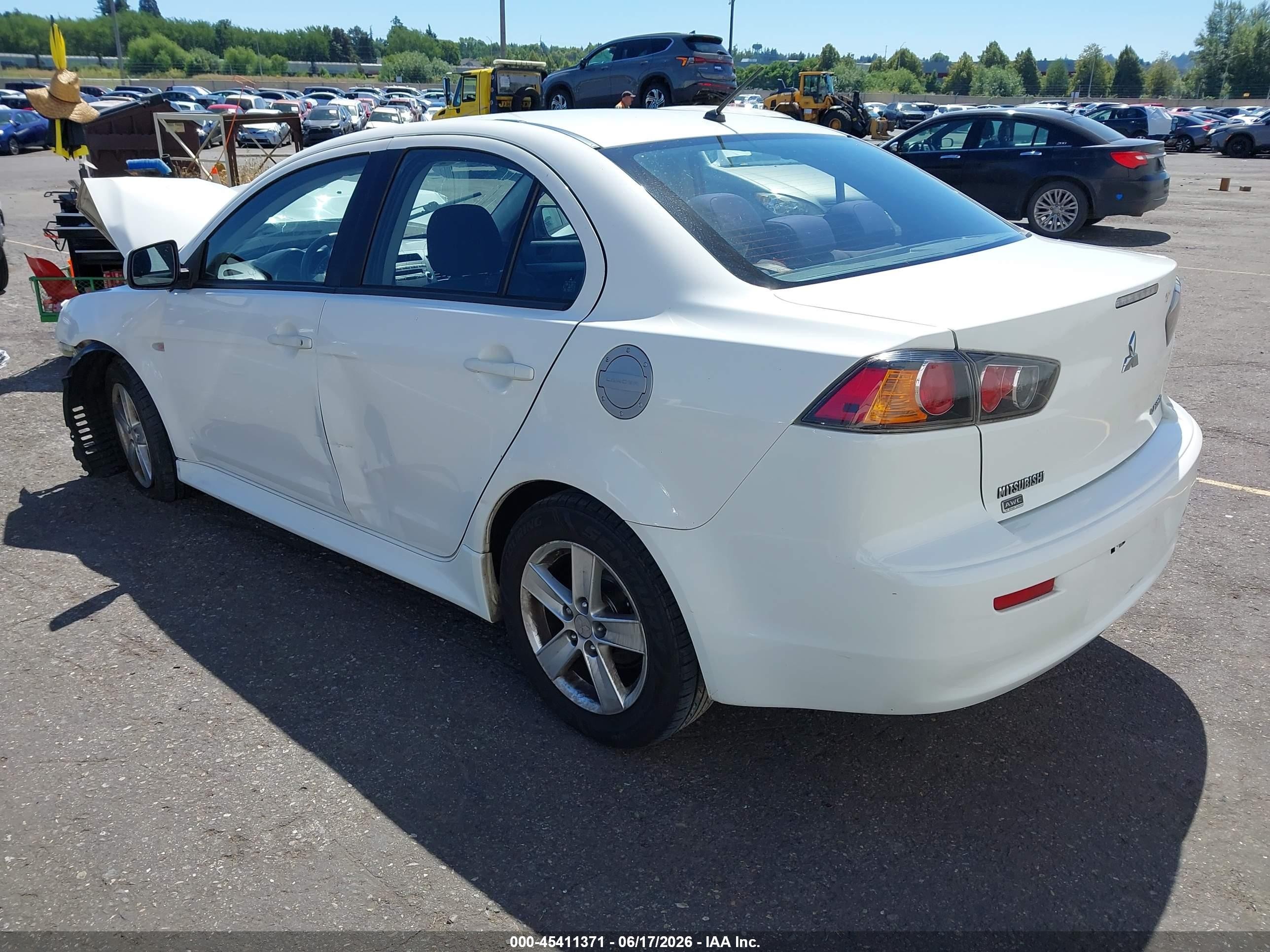 2013 Mitsubishi Lancer Se White vin: JA32V2FWXDU004846