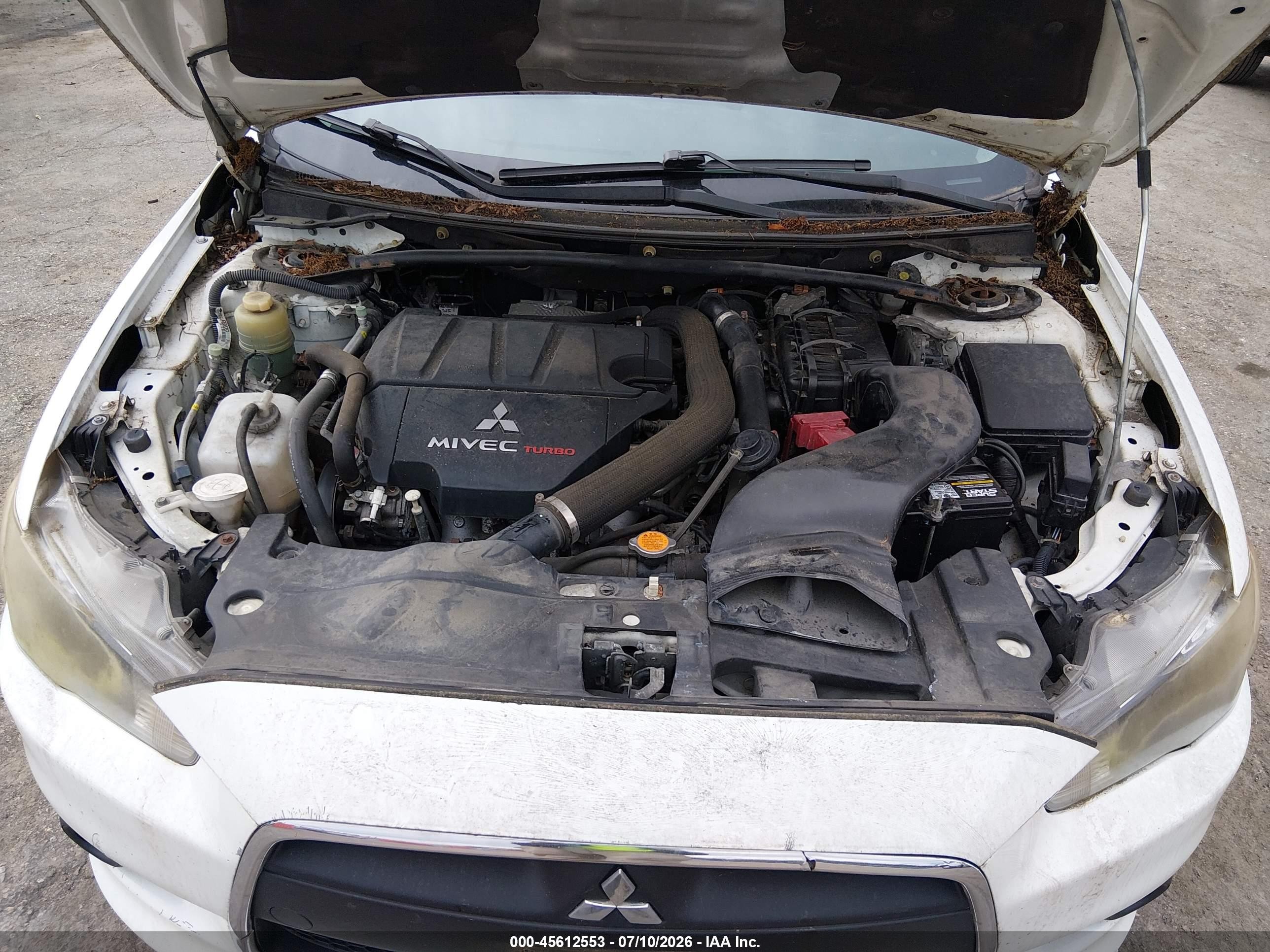 2011 Mitsubishi Lancer Ralliart White vin: JA32V6FV0BU021568
