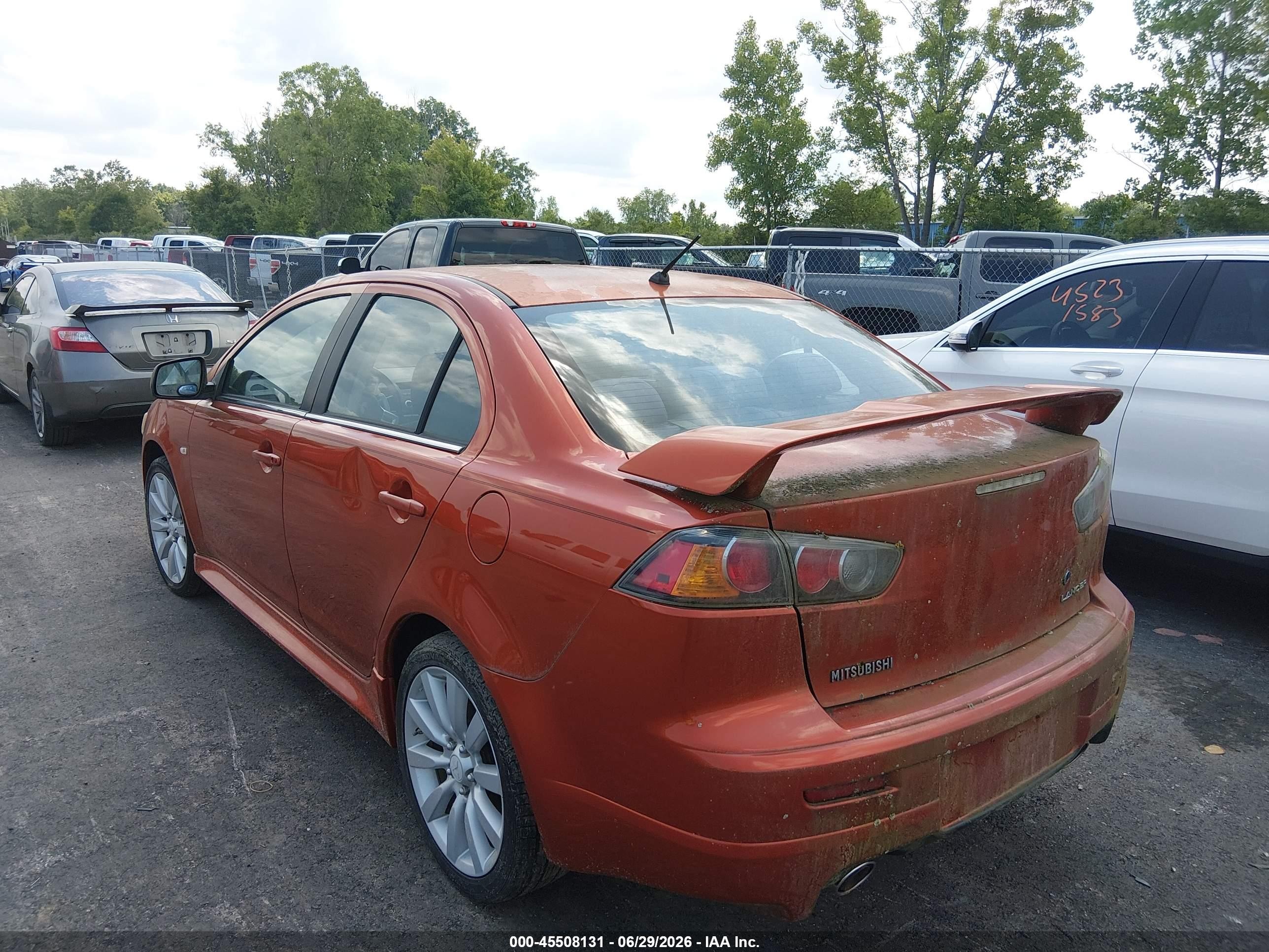 2010 Mitsubishi Lancer Ralliart Orange vin: JA32V6FV3AU022874