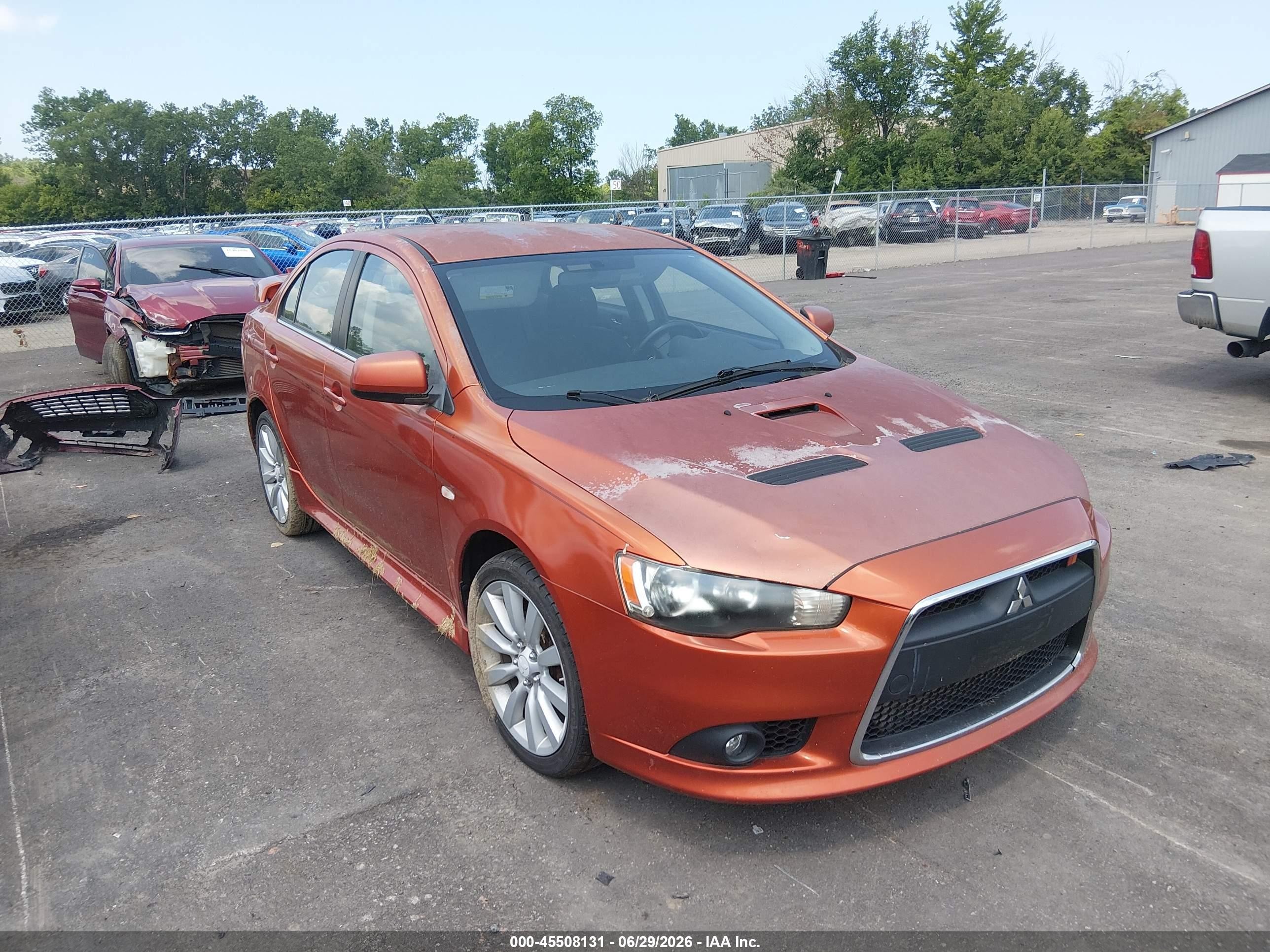 2010 Mitsubishi Lancer Ralliart Orange vin: JA32V6FV3AU022874