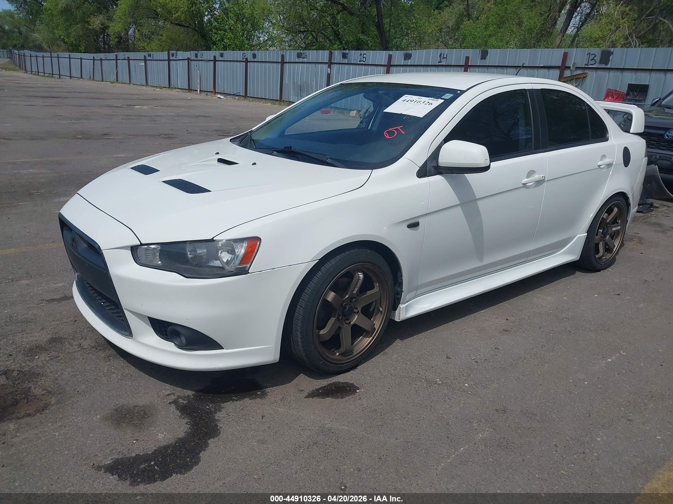 2014 Mitsubishi Lancer Ralliart Белый vin: JA32V6FV3EU021519