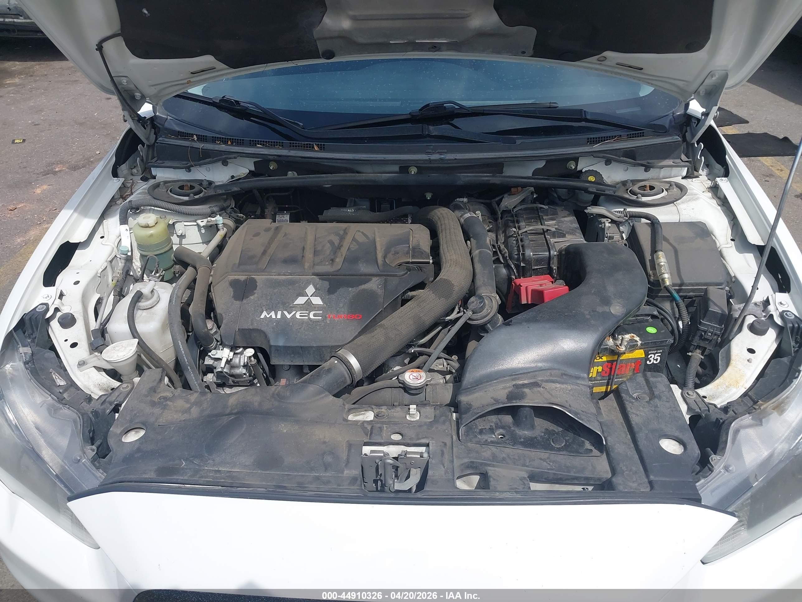 2014 Mitsubishi Lancer Ralliart Белый vin: JA32V6FV3EU021519