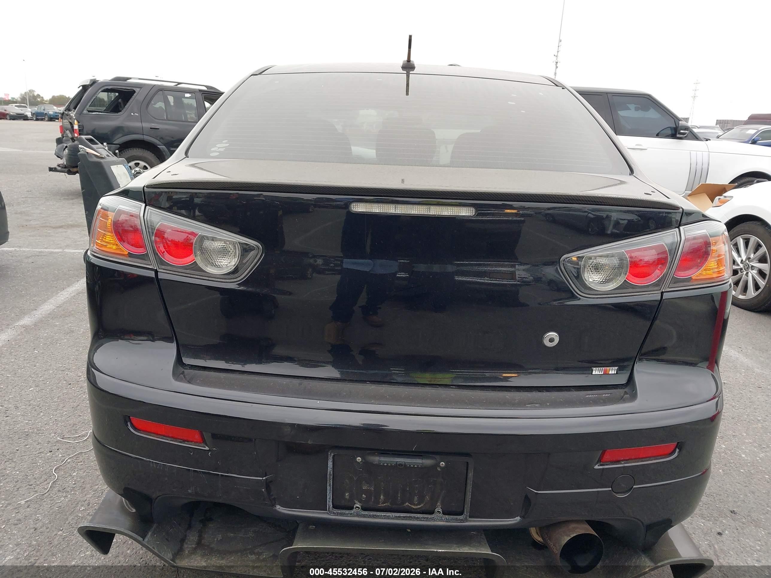 2011 Mitsubishi Lancer Ralliart Black vin: JA32V6FV6BU003348