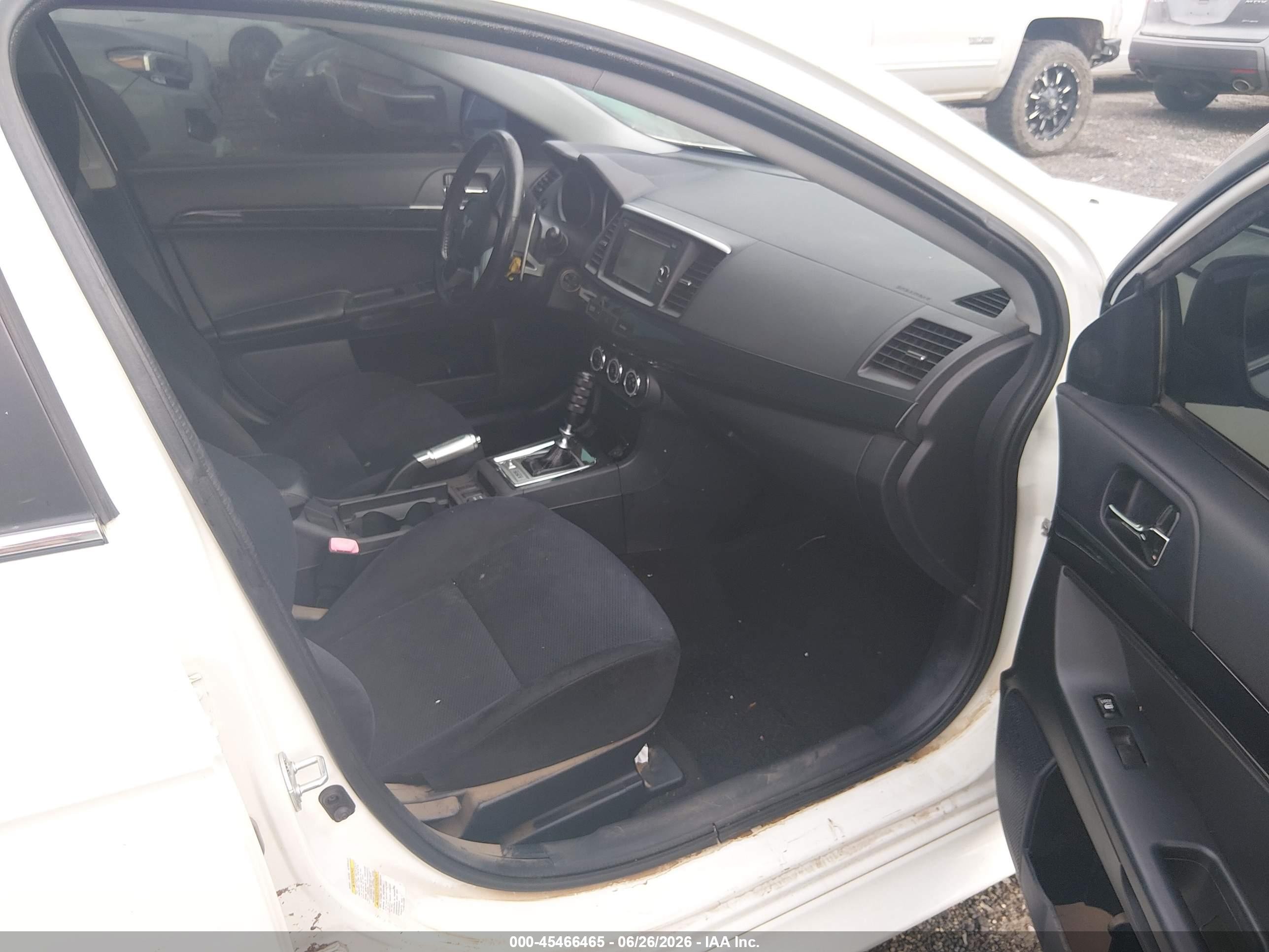 2014 Mitsubishi Lancer Ralliart White vin: JA32V6FV7EU000205