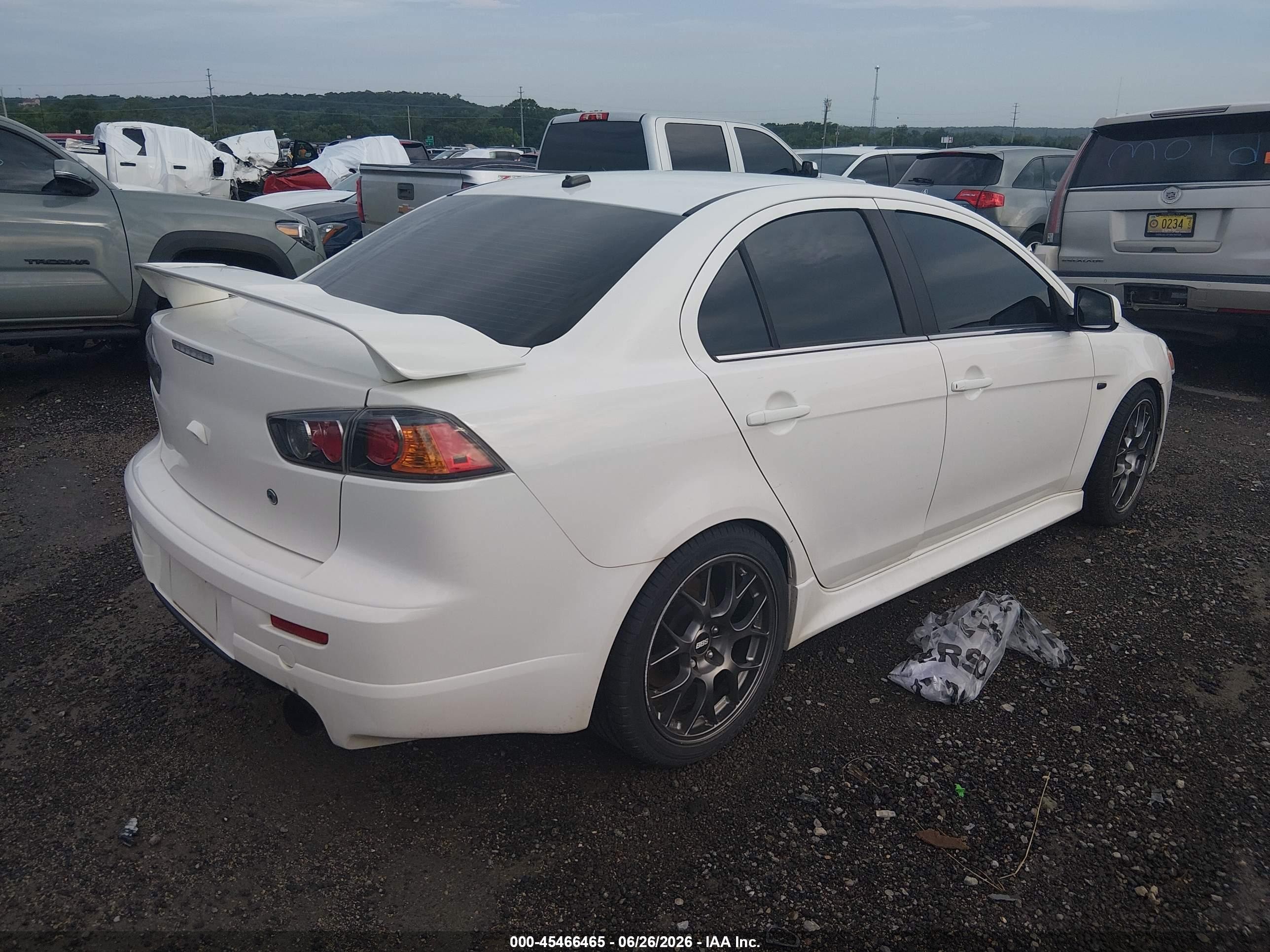 2014 Mitsubishi Lancer Ralliart White vin: JA32V6FV7EU000205