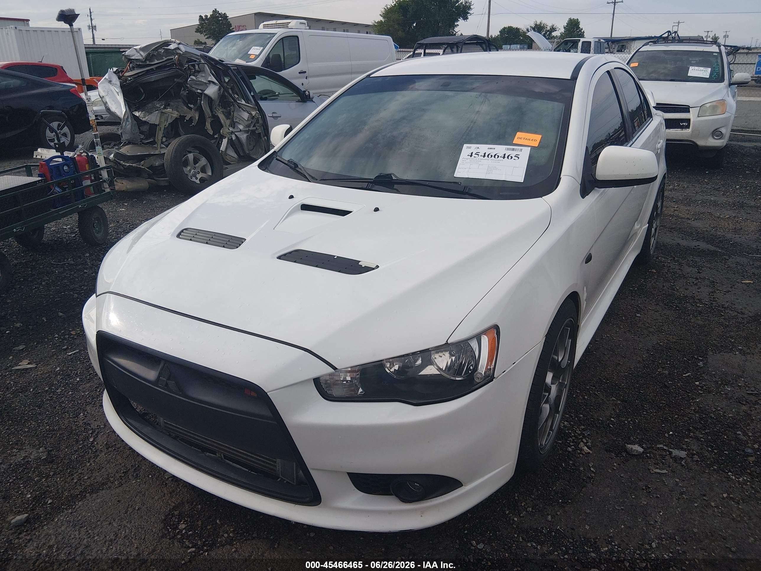 2014 Mitsubishi Lancer Ralliart White vin: JA32V6FV7EU000205