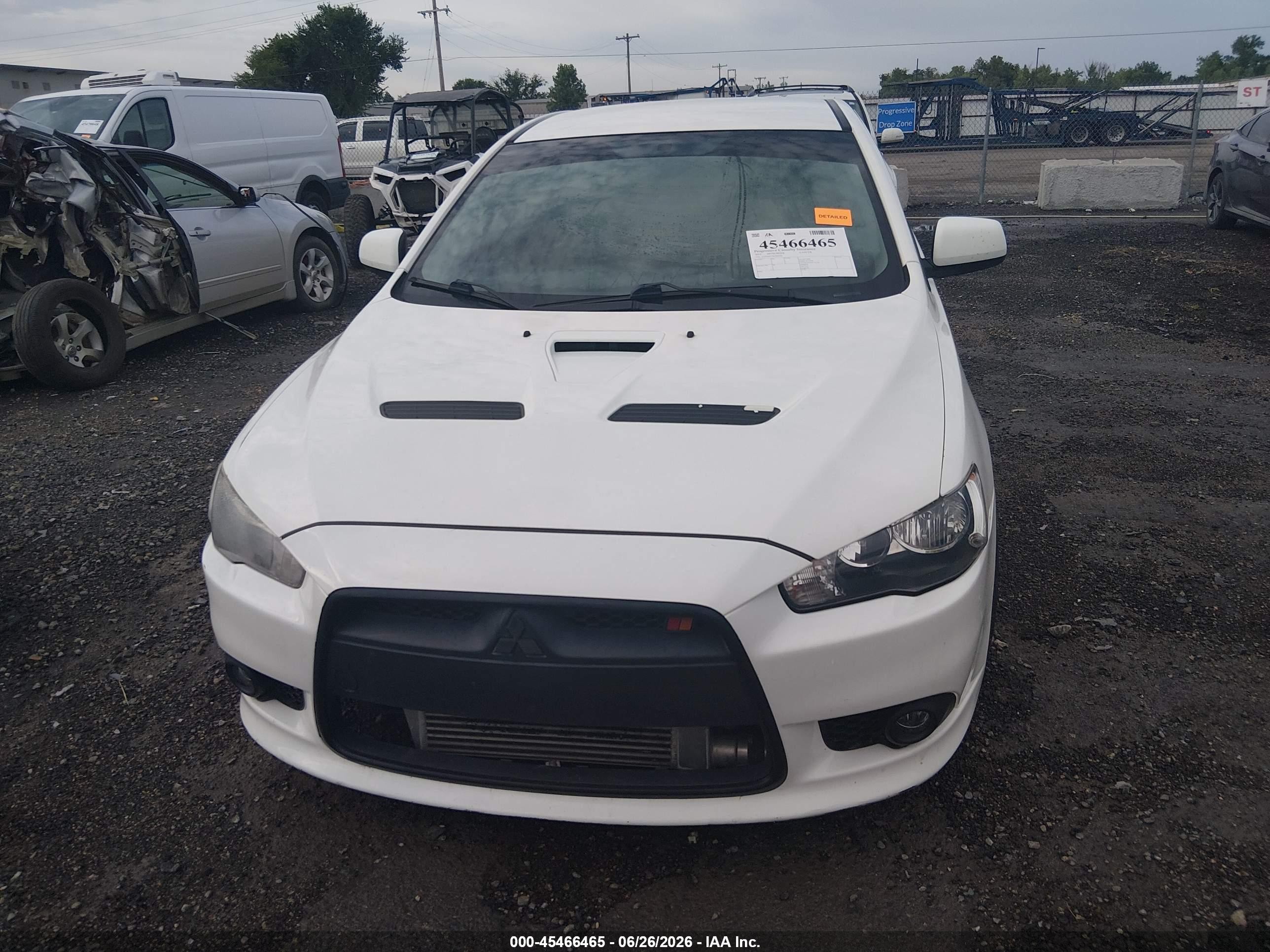 2014 Mitsubishi Lancer Ralliart White vin: JA32V6FV7EU000205
