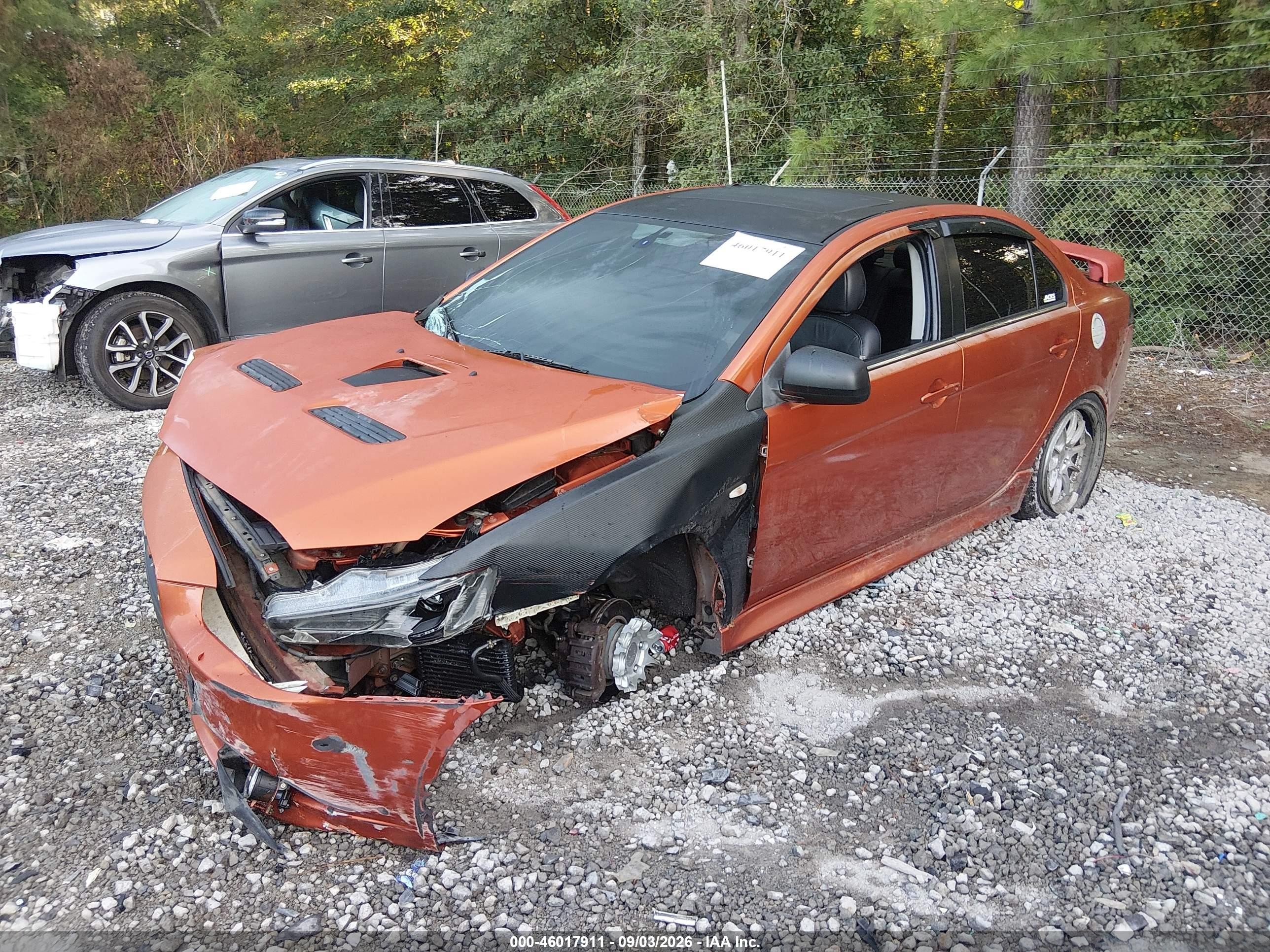 2011 Mitsubishi Lancer Ralliart Orange vin: JA32V6FV9BU001996