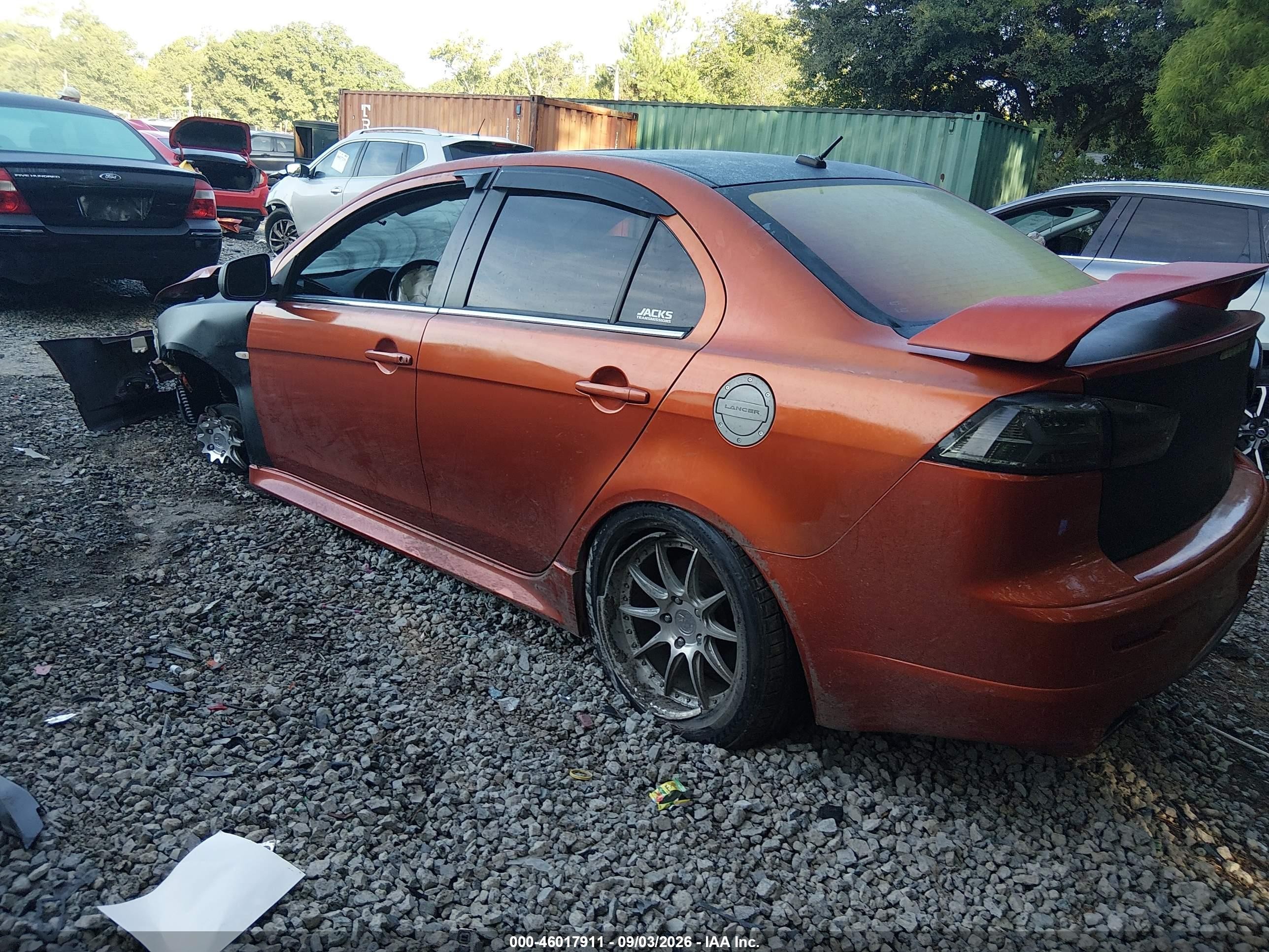 2011 Mitsubishi Lancer Ralliart Orange vin: JA32V6FV9BU001996