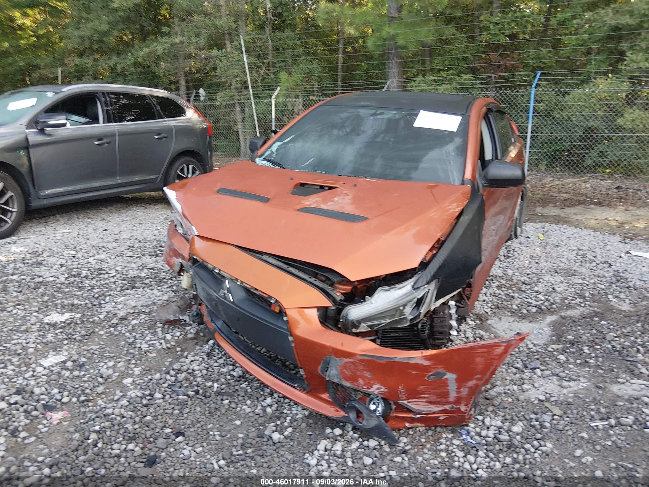 2011 Mitsubishi Lancer Ralliart Orange vin: JA32V6FV9BU001996