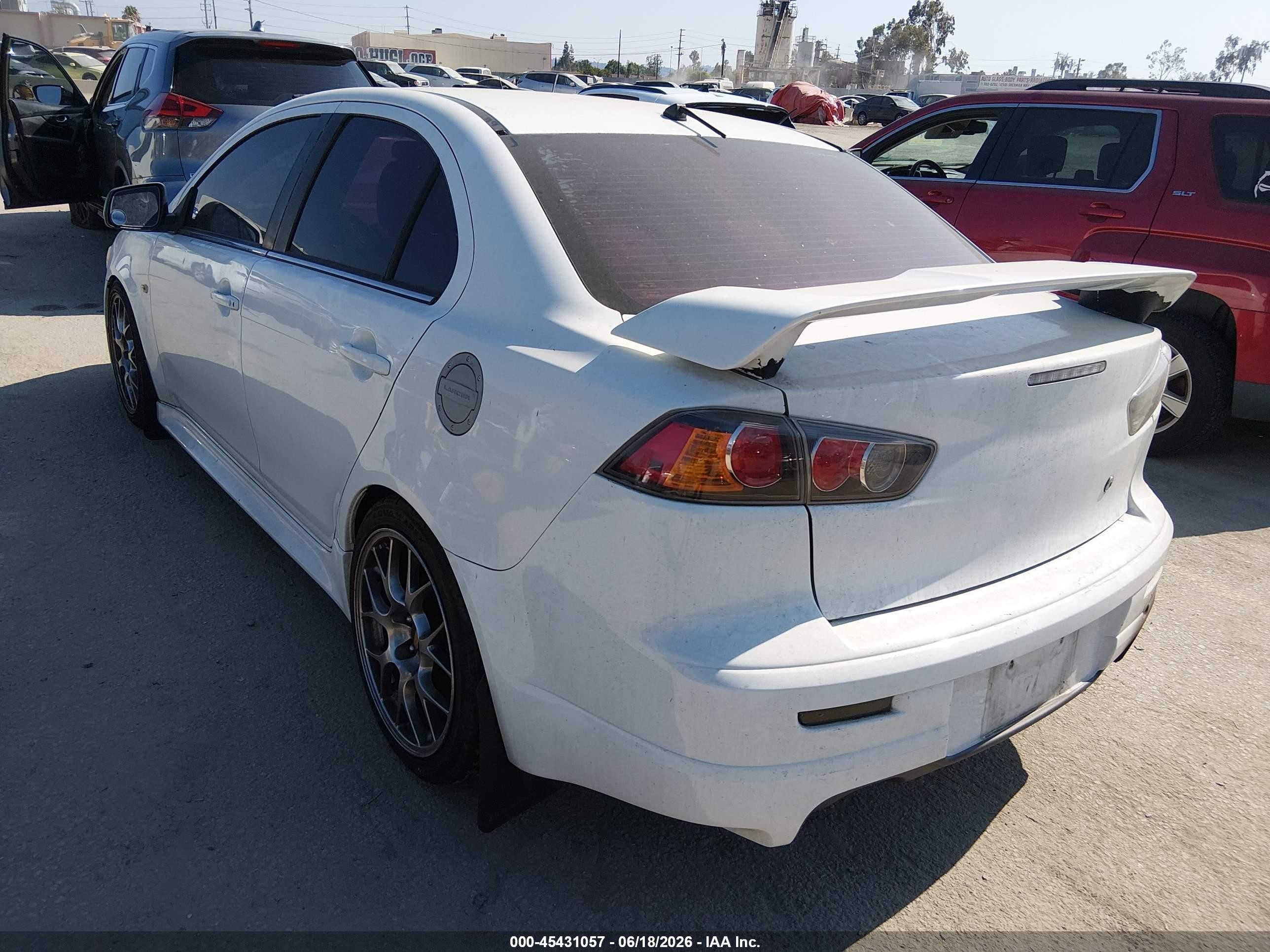 2010 Mitsubishi Lancer Ralliart White vin: JA32V6FVXAU022094