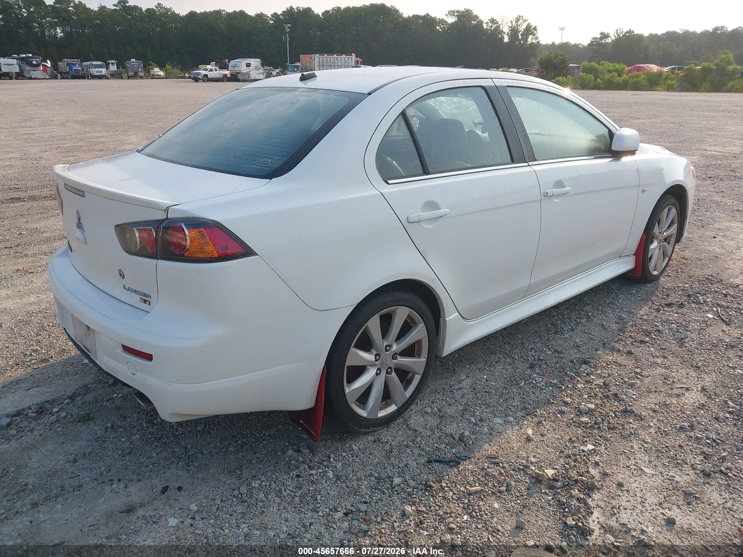 2013 Mitsubishi Lancer Ralliart White vin: JA32V6FVXDU006403