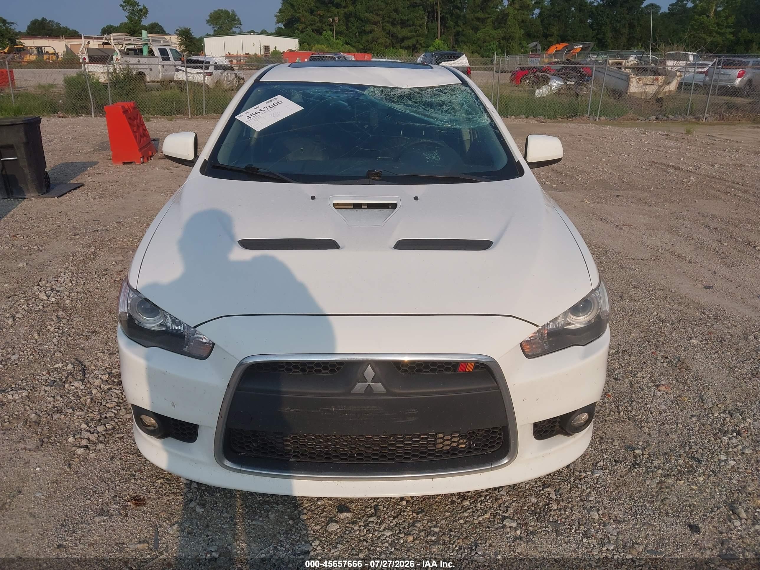 2013 Mitsubishi Lancer Ralliart White vin: JA32V6FVXDU006403
