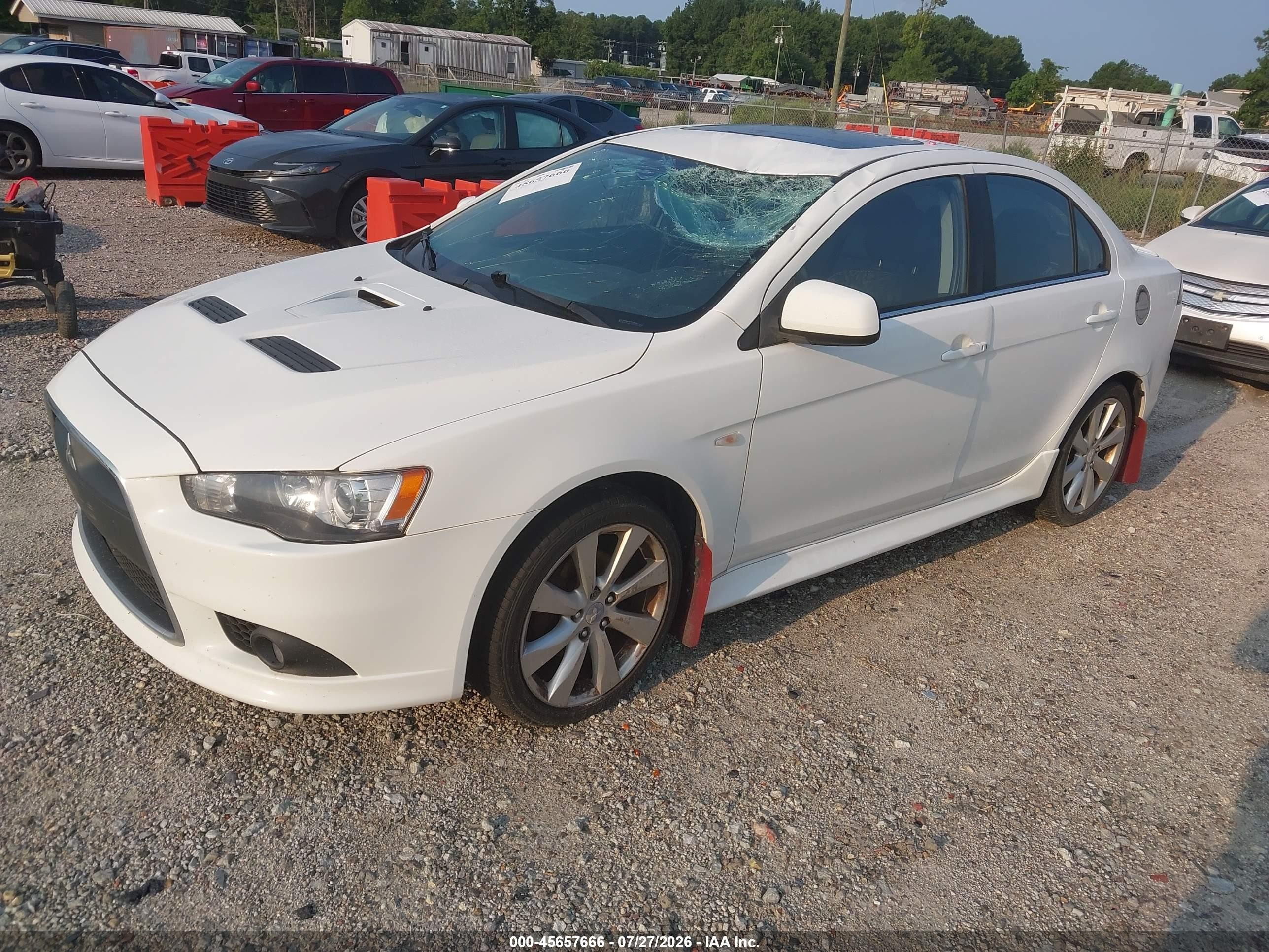 2013 Mitsubishi Lancer Ralliart White vin: JA32V6FVXDU006403