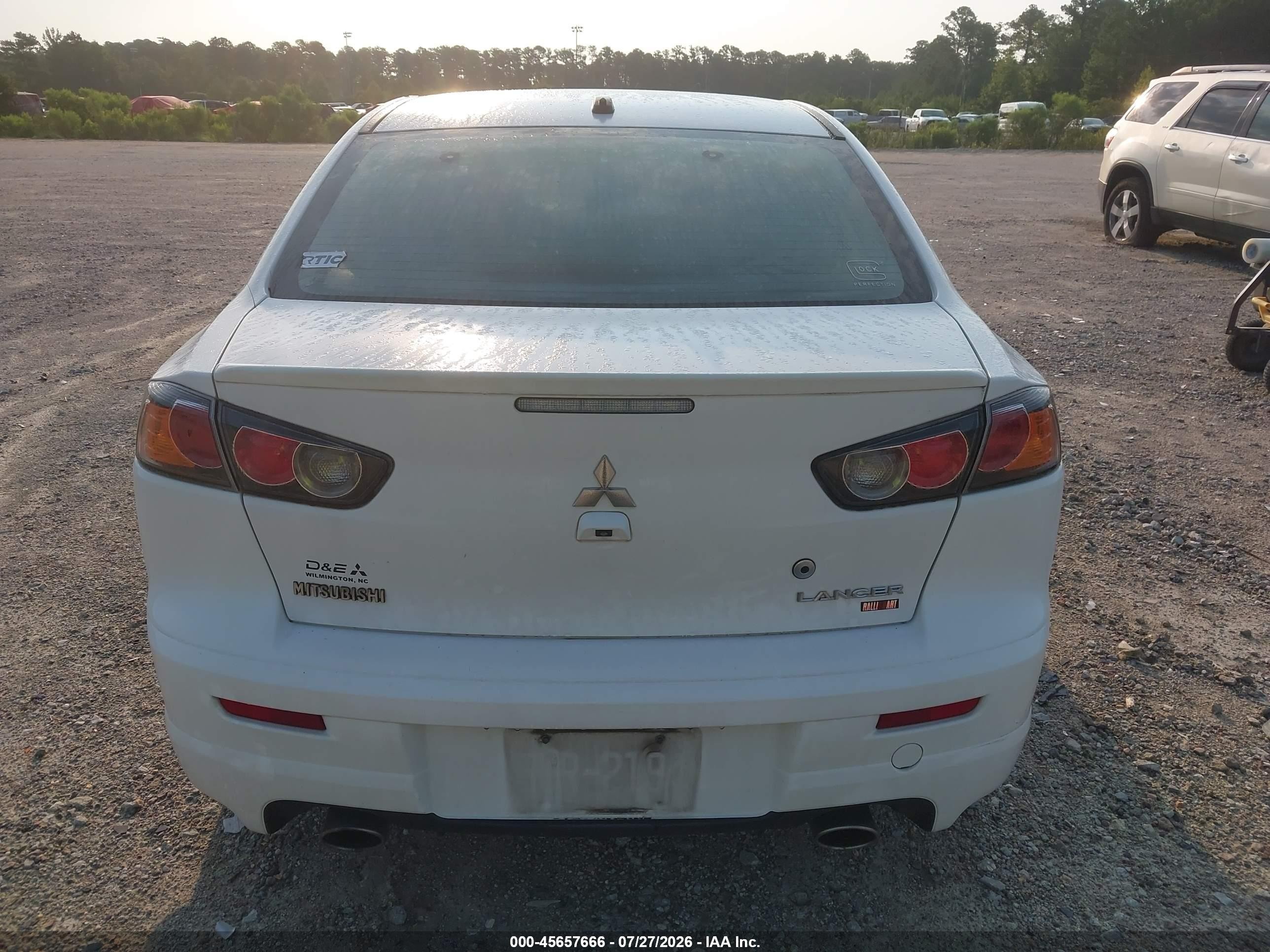 2013 Mitsubishi Lancer Ralliart White vin: JA32V6FVXDU006403
