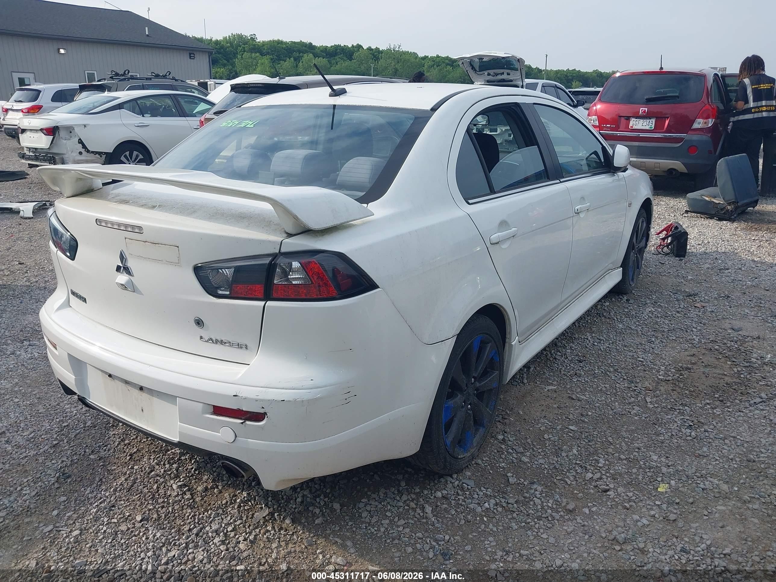2014 Mitsubishi Lancer Ralliart White vin: JA32V6FVXEU004247