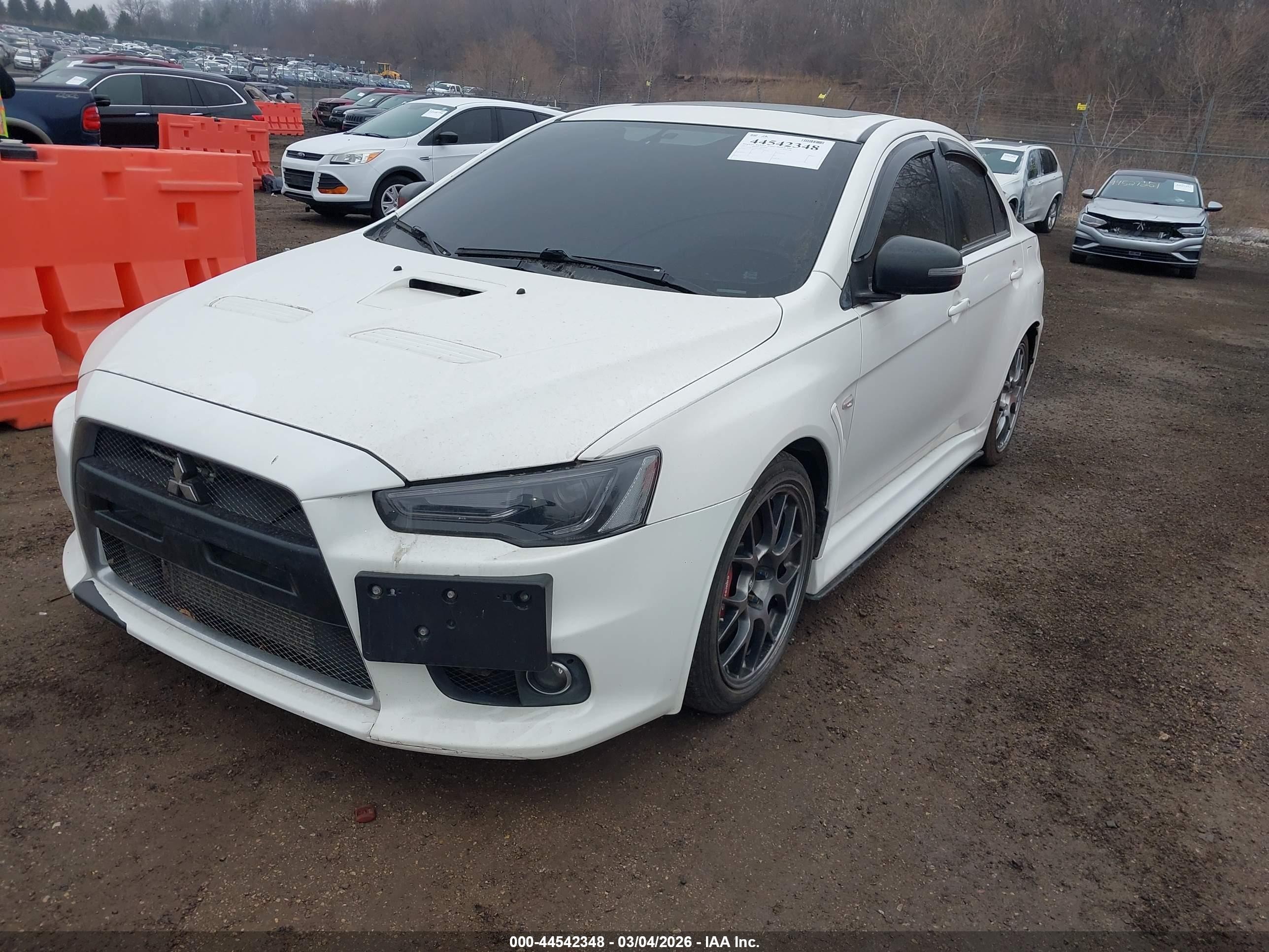 2015 Mitsubishi Lancer Evolution Mr White vin: JA32W5FVXFU008646