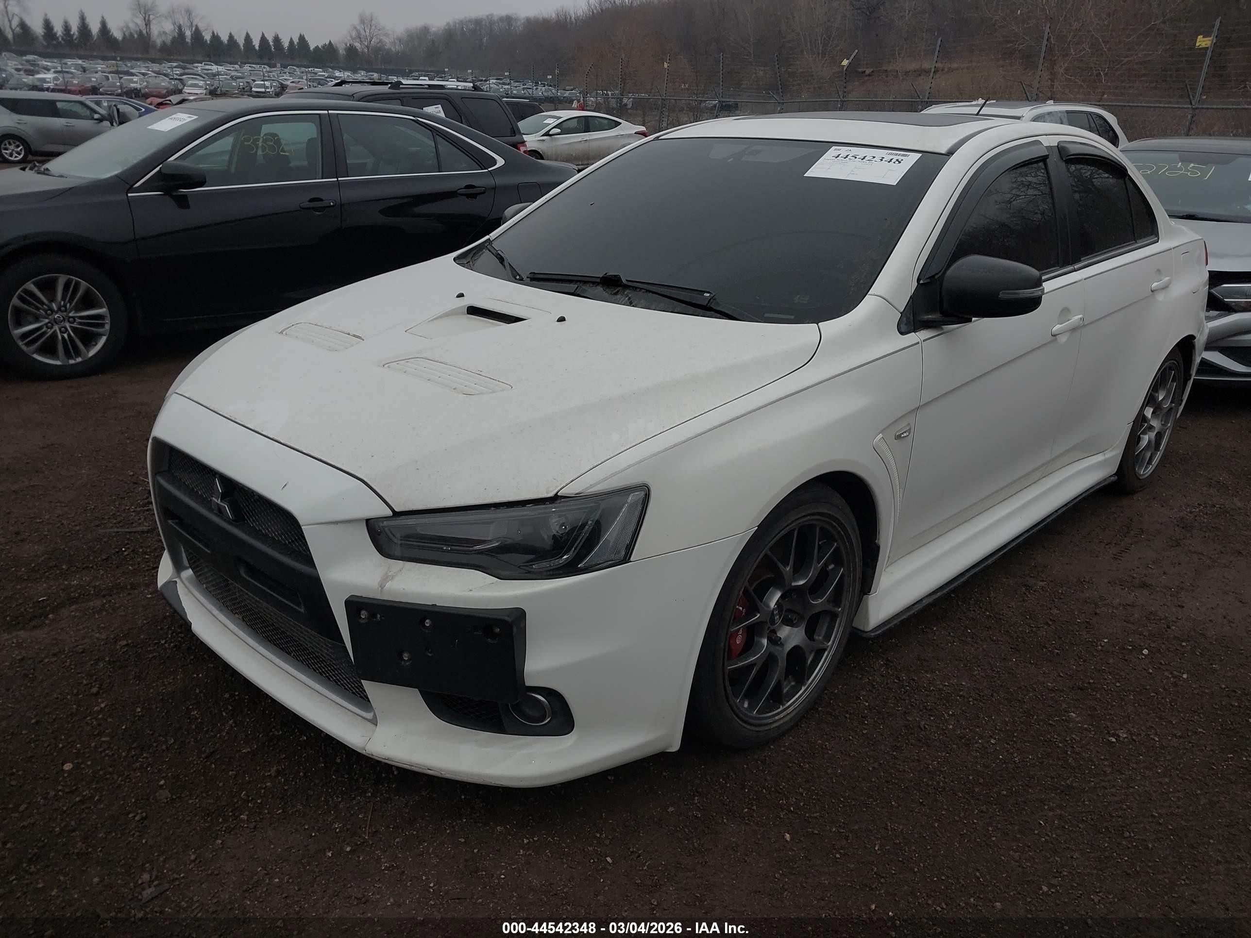 2015 Mitsubishi Lancer Evolution Mr White vin: JA32W5FVXFU008646