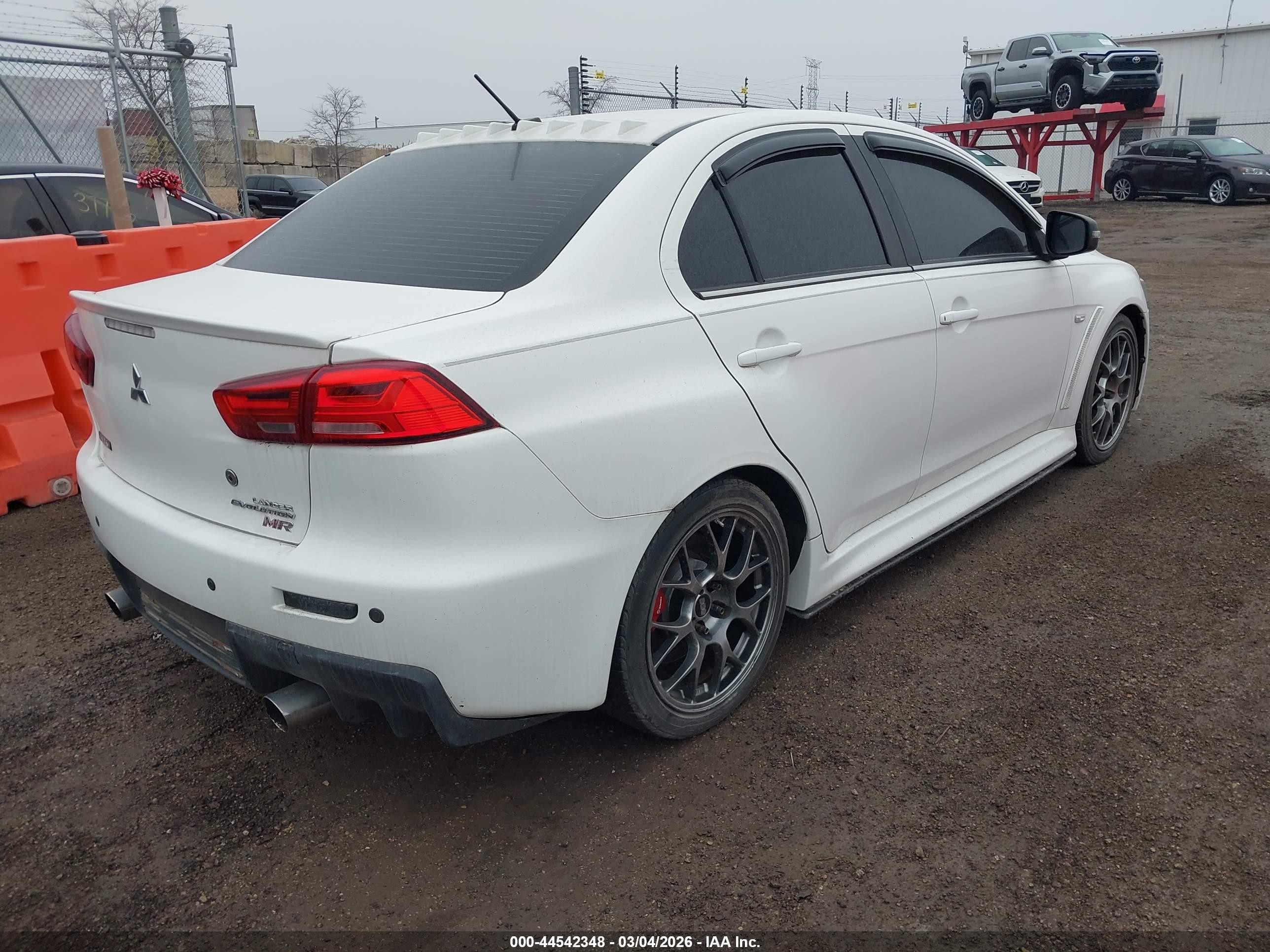 2015 Mitsubishi Lancer Evolution Mr White vin: JA32W5FVXFU008646
