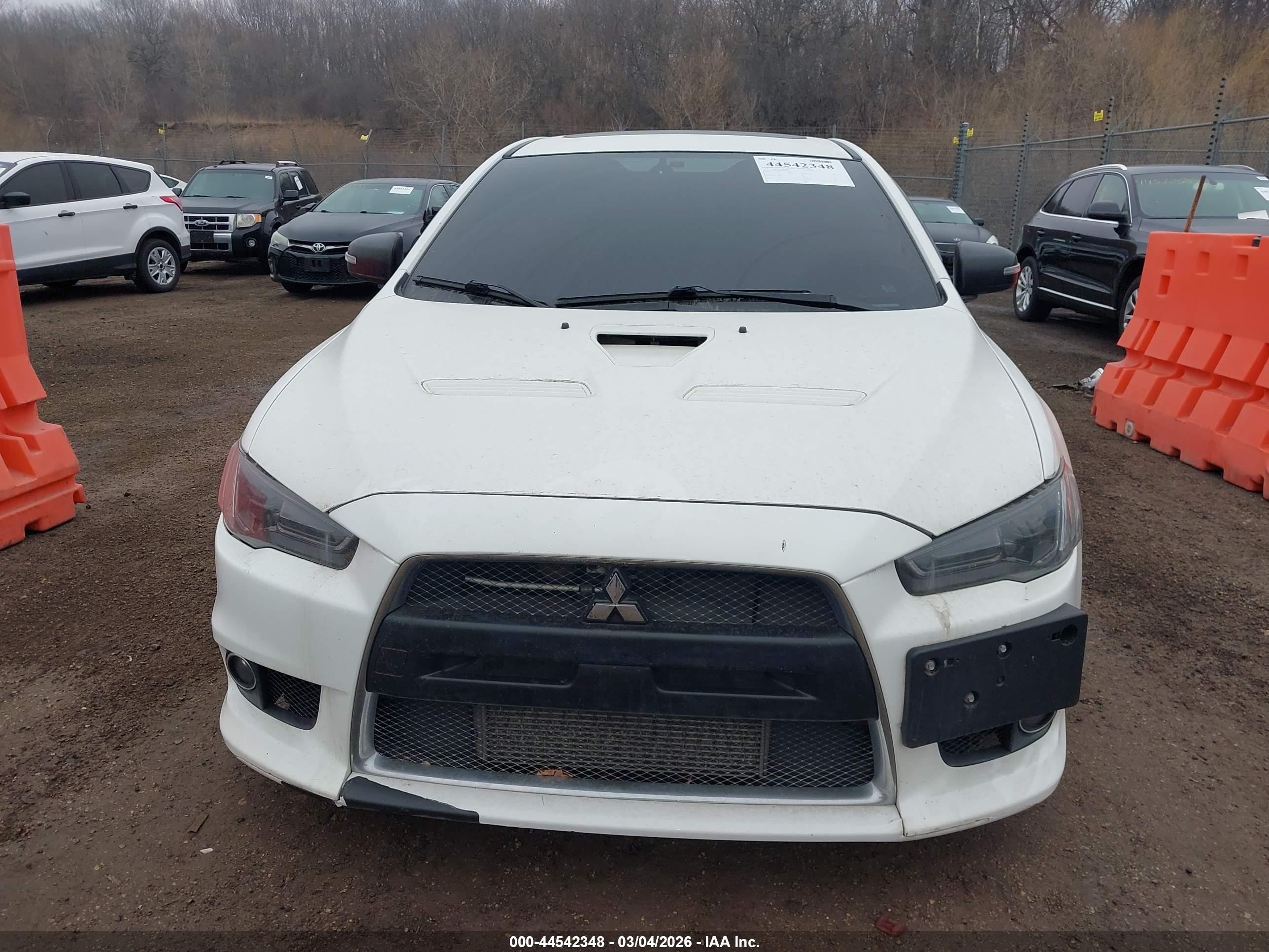 2015 Mitsubishi Lancer Evolution Mr White vin: JA32W5FVXFU008646