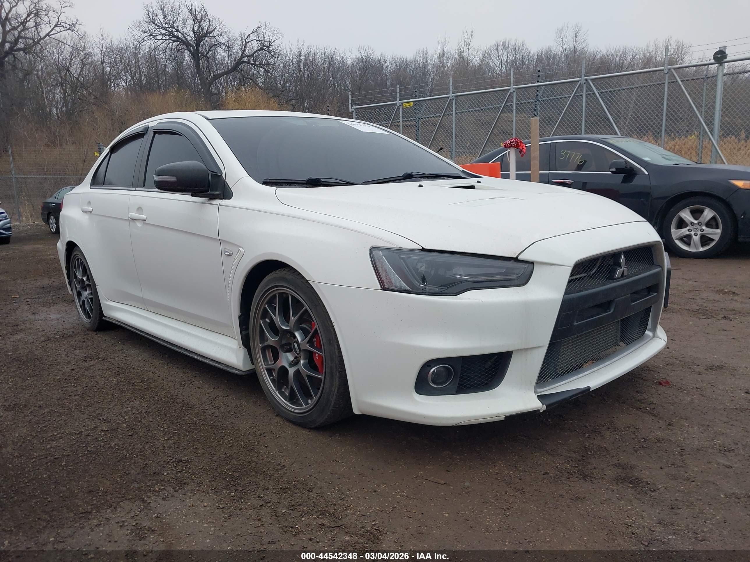 2015 Mitsubishi Lancer Evolution Mr White vin: JA32W5FVXFU008646