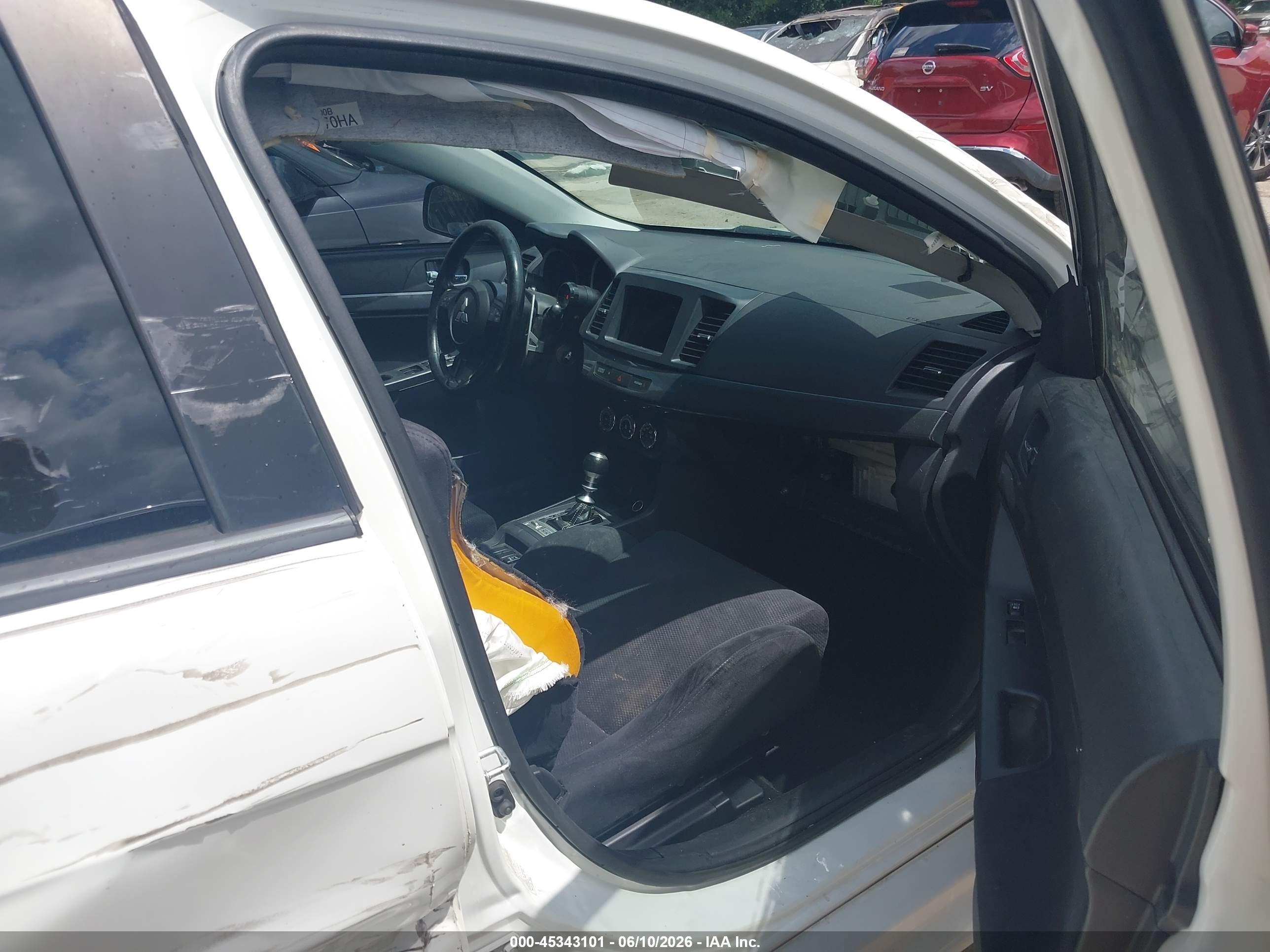 2010 Mitsubishi Lancer Evolution Se White vin: JA32W6FVXAU034002