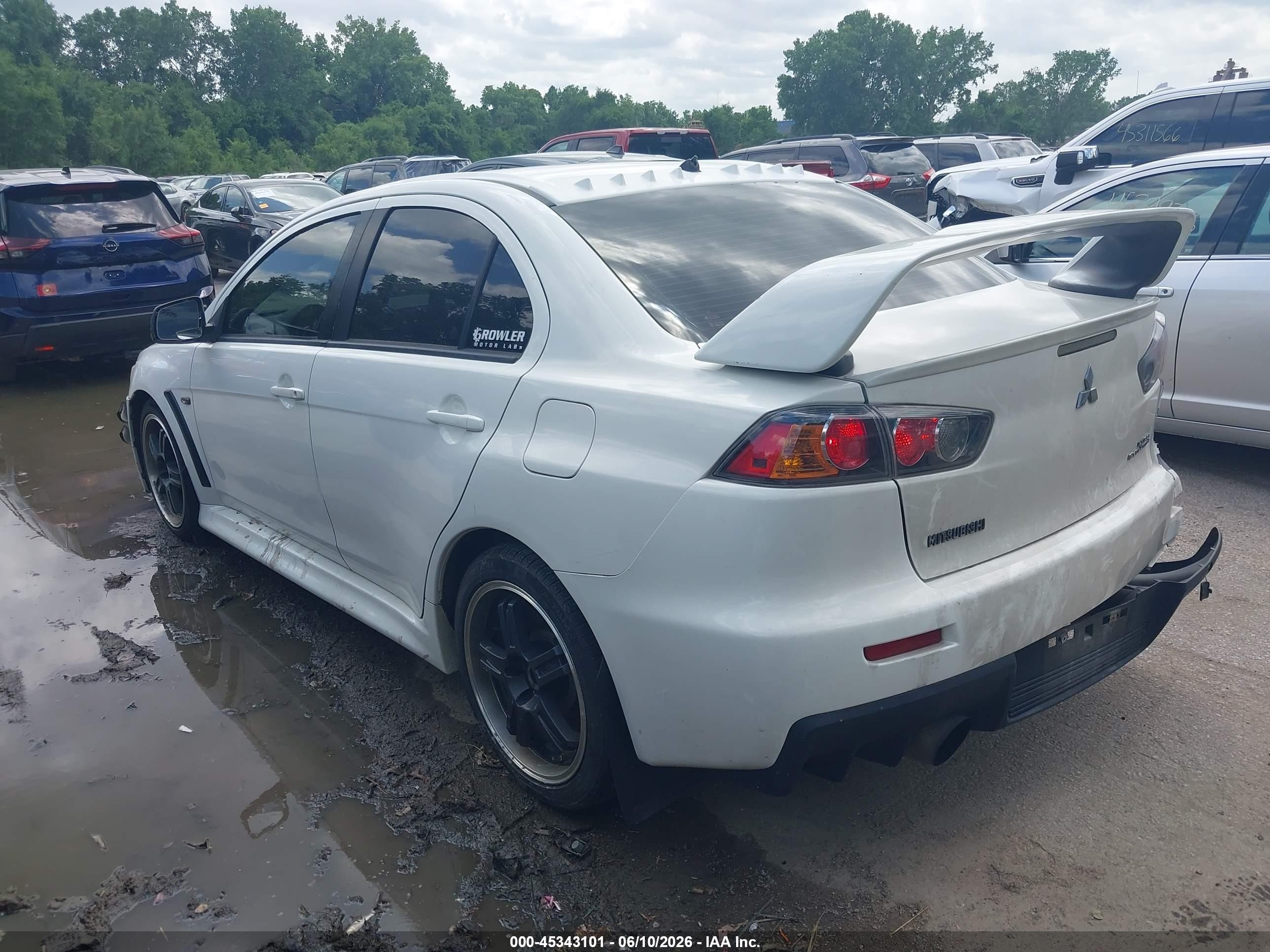 2010 Mitsubishi Lancer Evolution Se White vin: JA32W6FVXAU034002